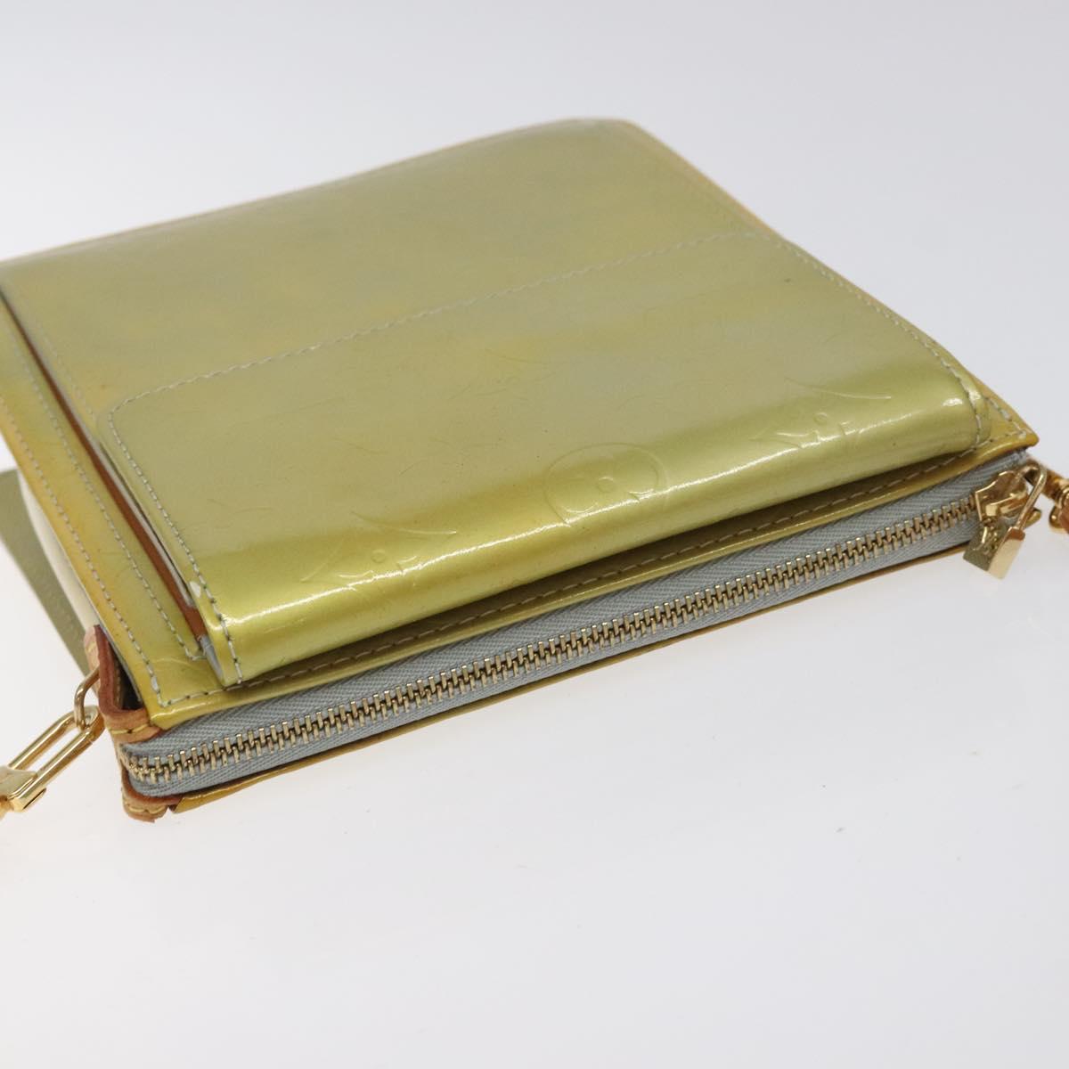 LOUIS VUITTON Monogram Vernis Motto Accessory Pouch Gris M91030 LV Auth gh156