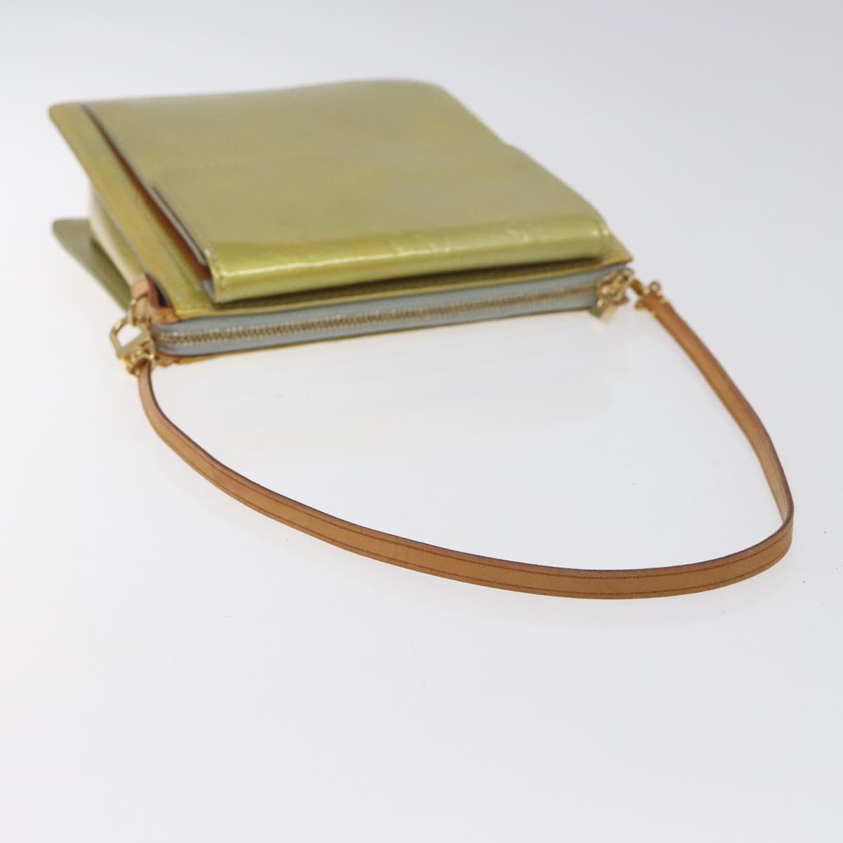 LOUIS VUITTON Monogram Vernis Motto Accessory Pouch Gris M91030 LV Auth gh156