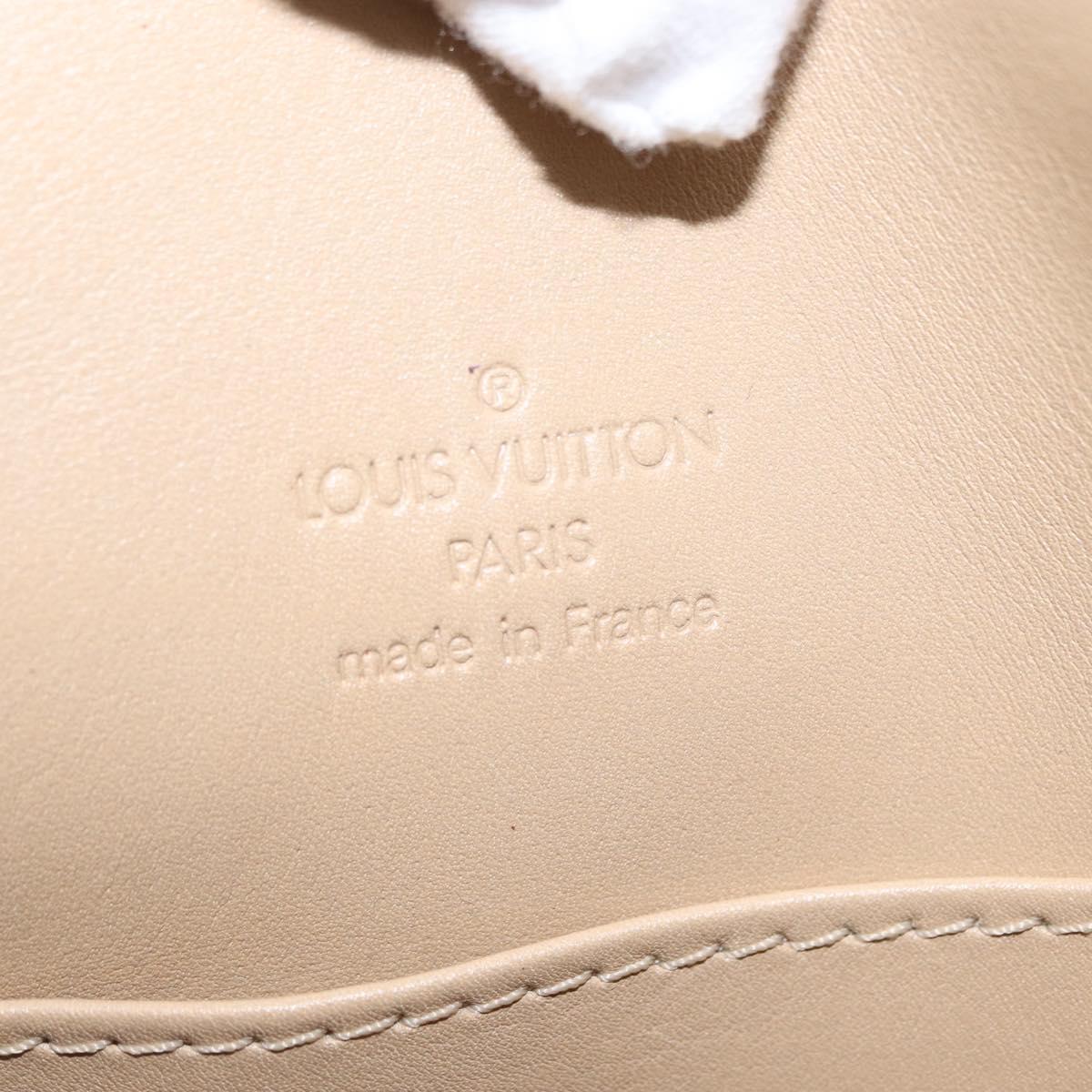 LOUIS VUITTON Monogram Vernis Thompson Street Bag Beige M91301 LV Auth gh1566