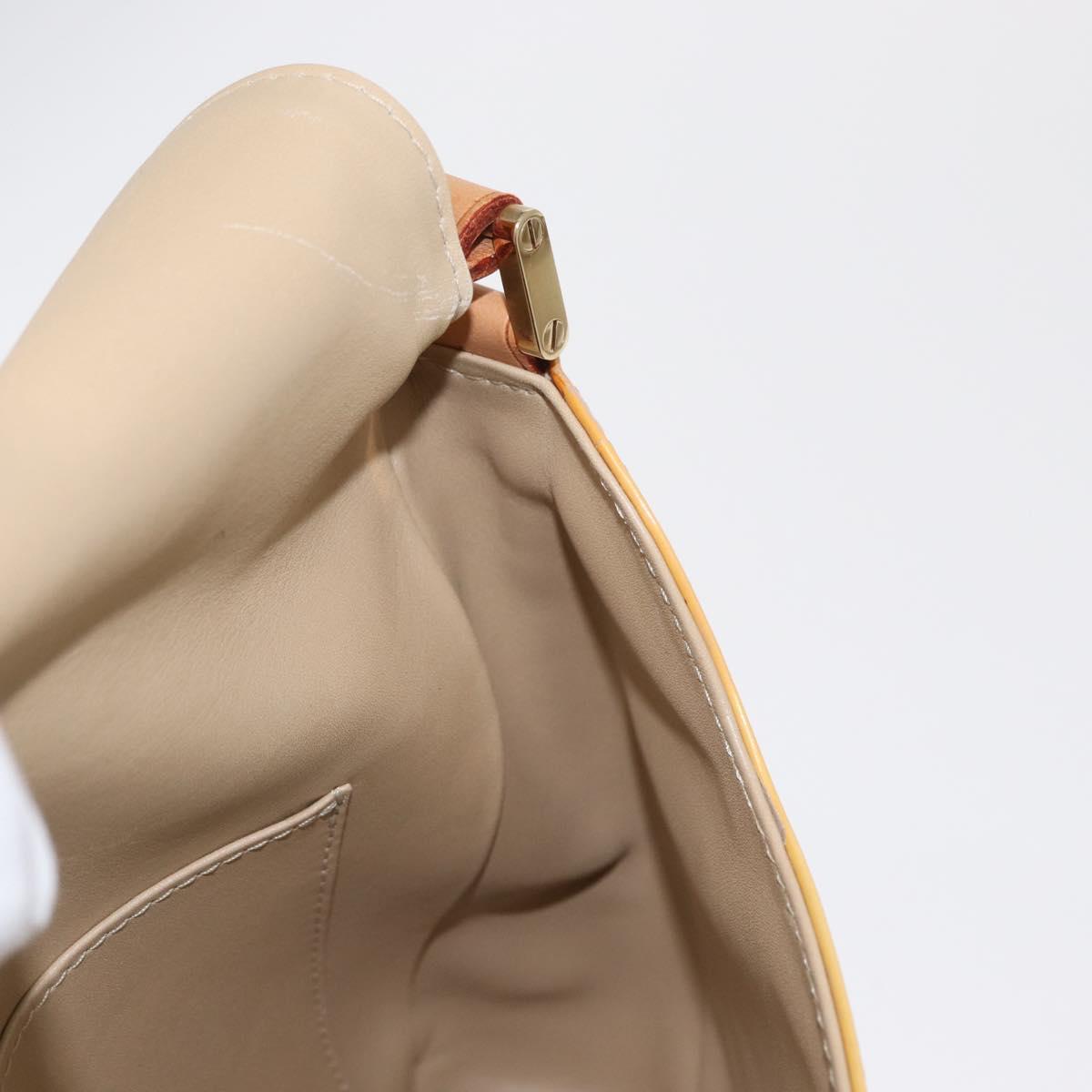 LOUIS VUITTON Monogram Vernis Thompson Street Bag Beige M91301 LV Auth gh1566