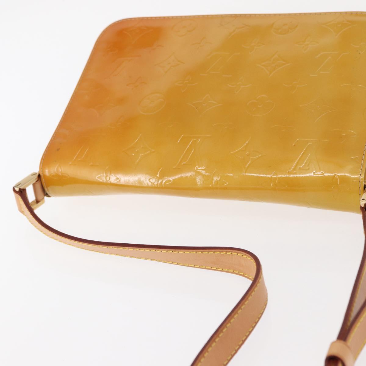 LOUIS VUITTON Monogram Vernis Thompson Street Bag Beige M91301 LV Auth gh1566