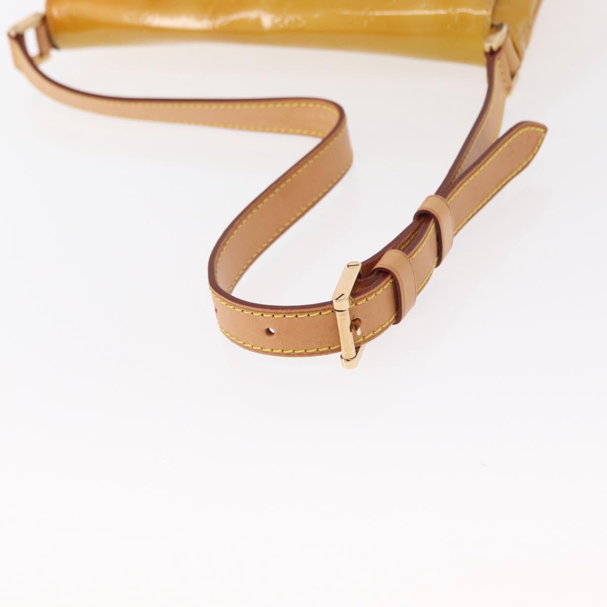 LOUIS VUITTON Monogram Vernis Thompson Street Bag Beige M91301 LV Auth gh1566