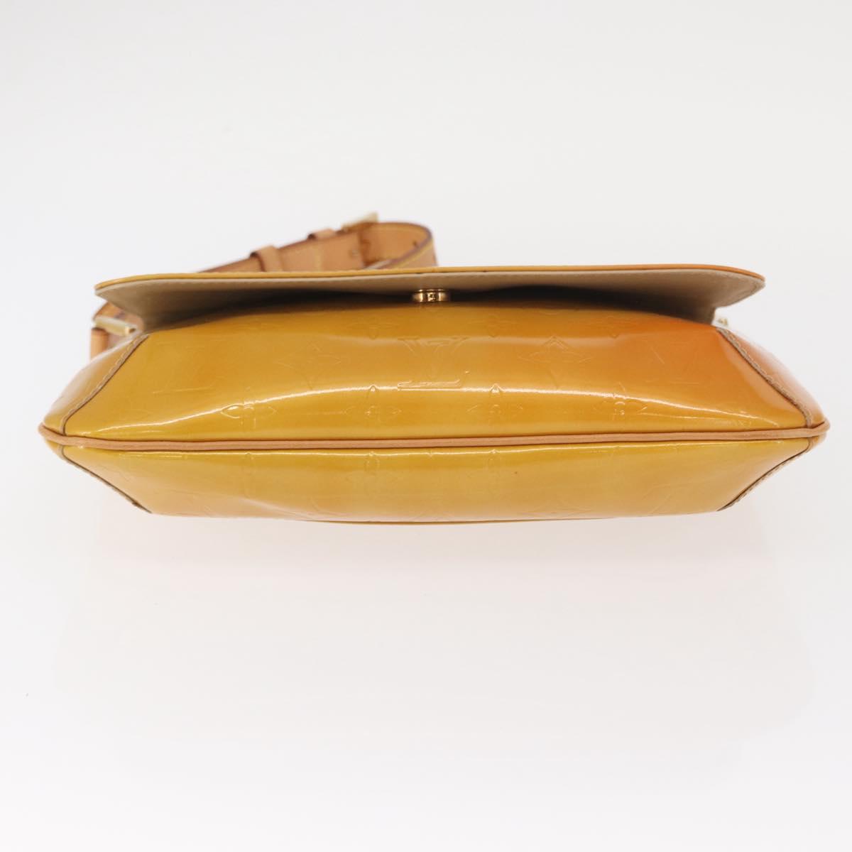 LOUIS VUITTON Monogram Vernis Thompson Street Bag Beige M91301 LV Auth gh1566