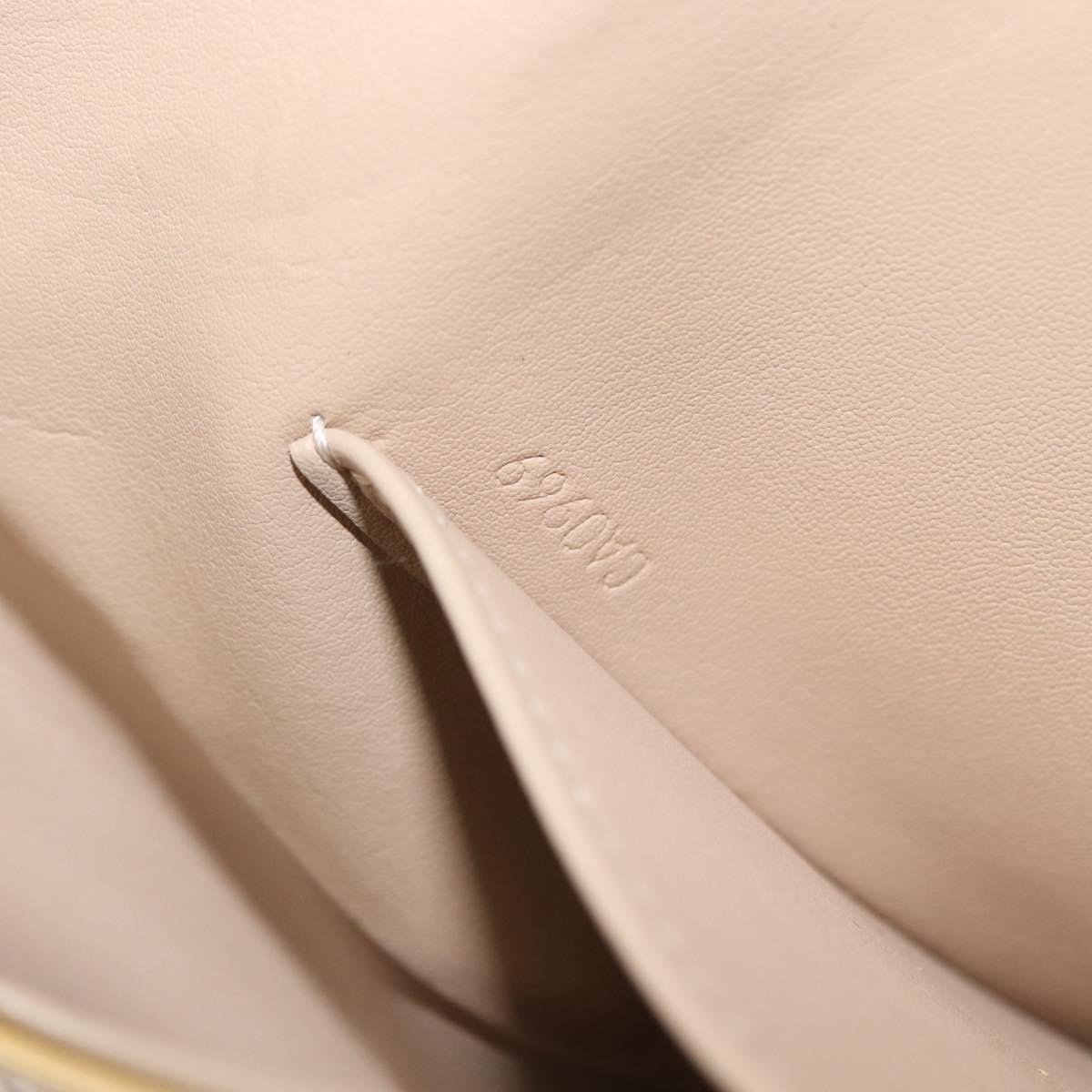 LOUIS VUITTON Monogram Vernis Thompson Street Bag Beige M91301 LV Auth gh1567