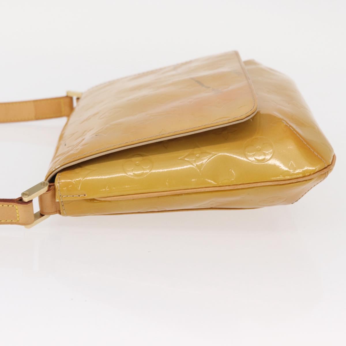 LOUIS VUITTON Monogram Vernis Thompson Street Bag Beige M91301 LV Auth gh1567