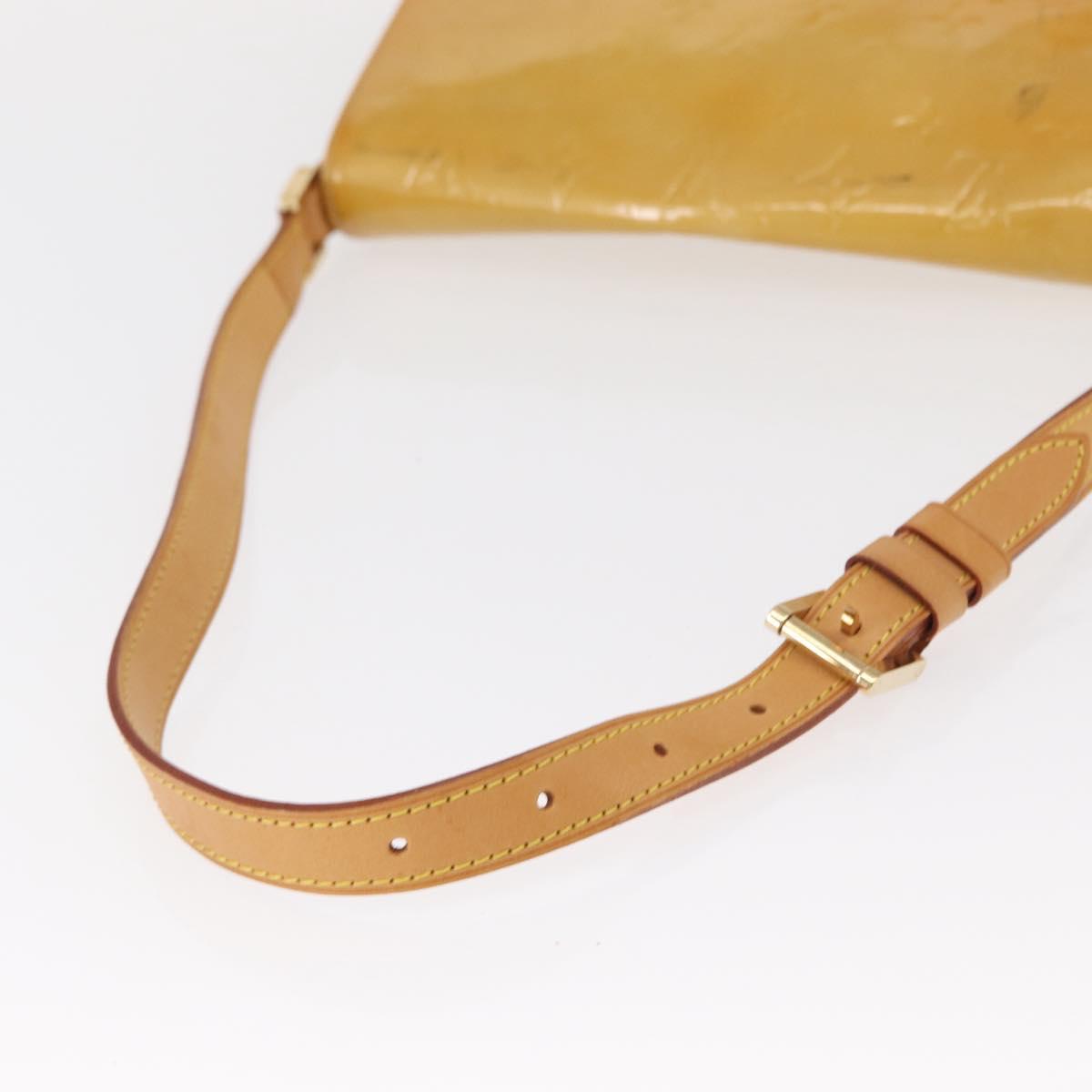 LOUIS VUITTON Monogram Vernis Thompson Street Bag Beige M91301 LV Auth gh1567