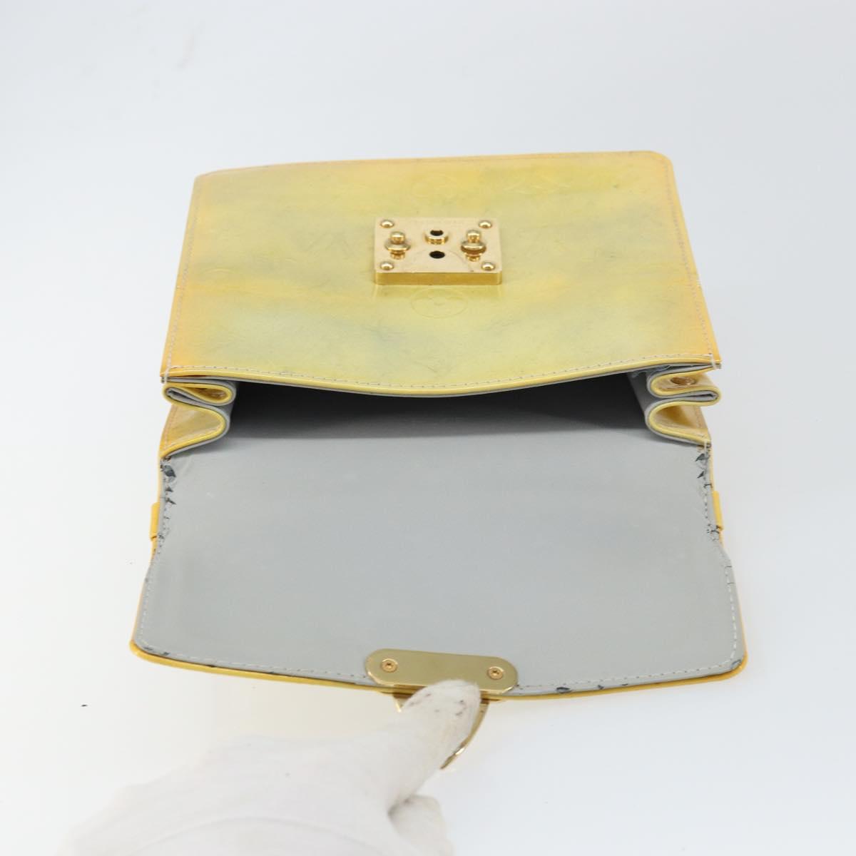 LOUIS VUITTON Monogram Vernis Spring Street Hand Bag Gris M91029 LV Auth gh1568