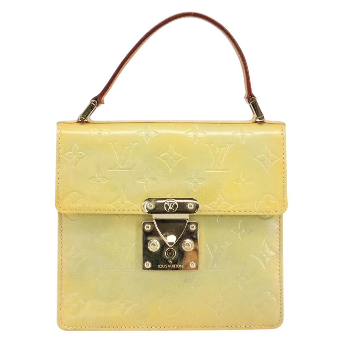 LOUIS VUITTON Monogram Vernis Spring Street Hand Bag Gris M91029 LV Auth gh1568