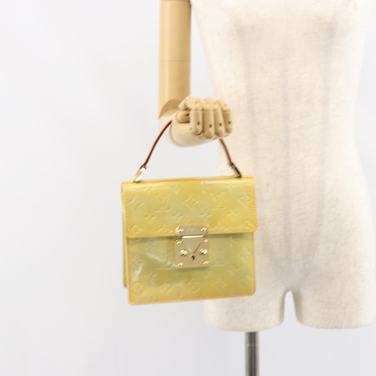LOUIS VUITTON Monogram Vernis Spring Street Hand Bag Gris M91029 LV Auth gh1568