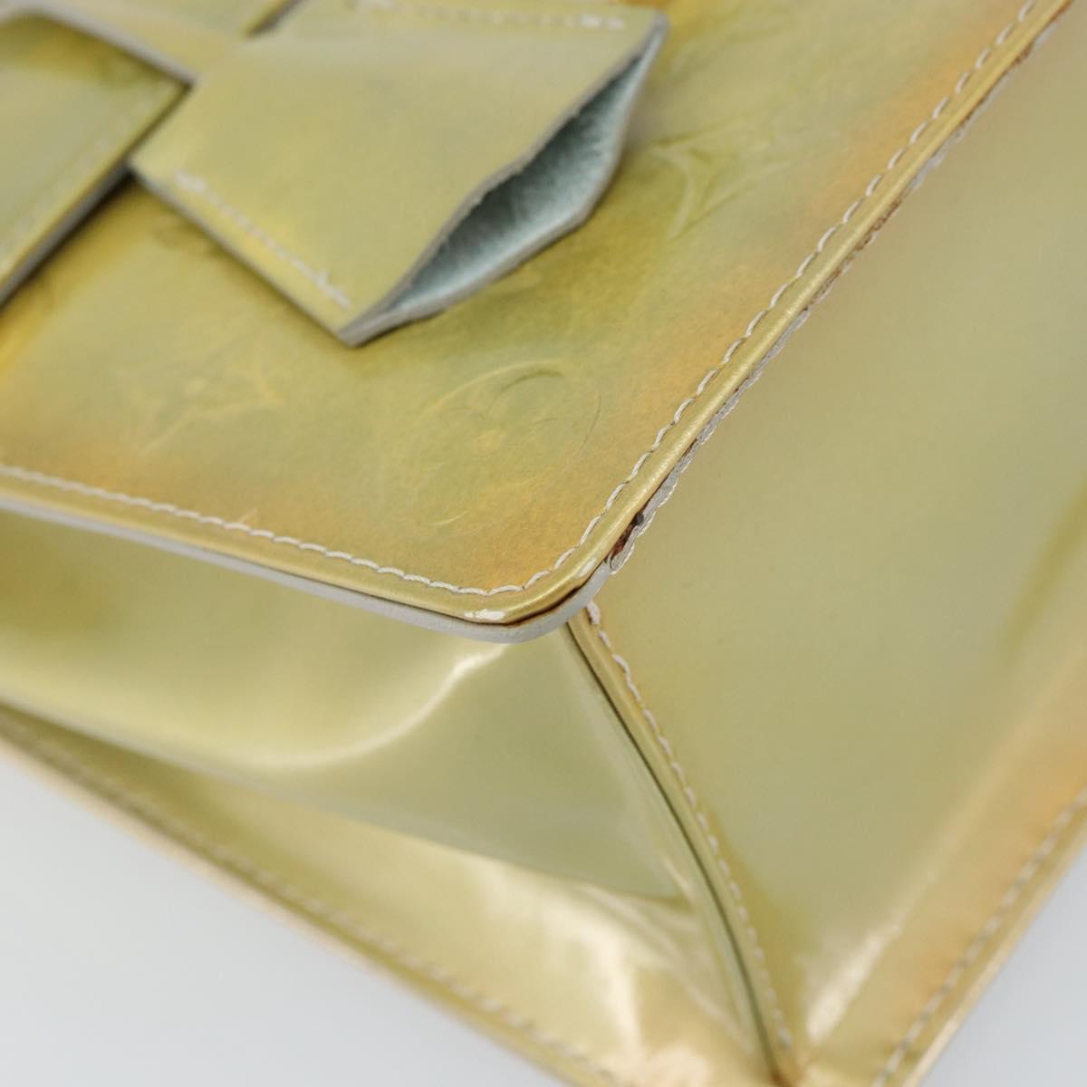 LOUIS VUITTON Monogram Vernis Spring Street Hand Bag Gris M91029 LV Auth gh1570