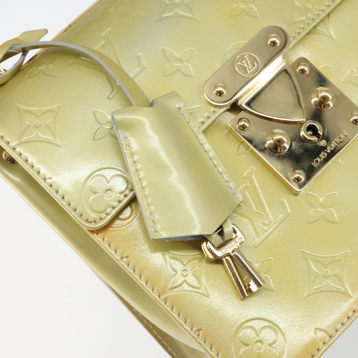 LOUIS VUITTON Monogram Vernis Spring Street Hand Bag Gris M91029 LV Auth gh1570