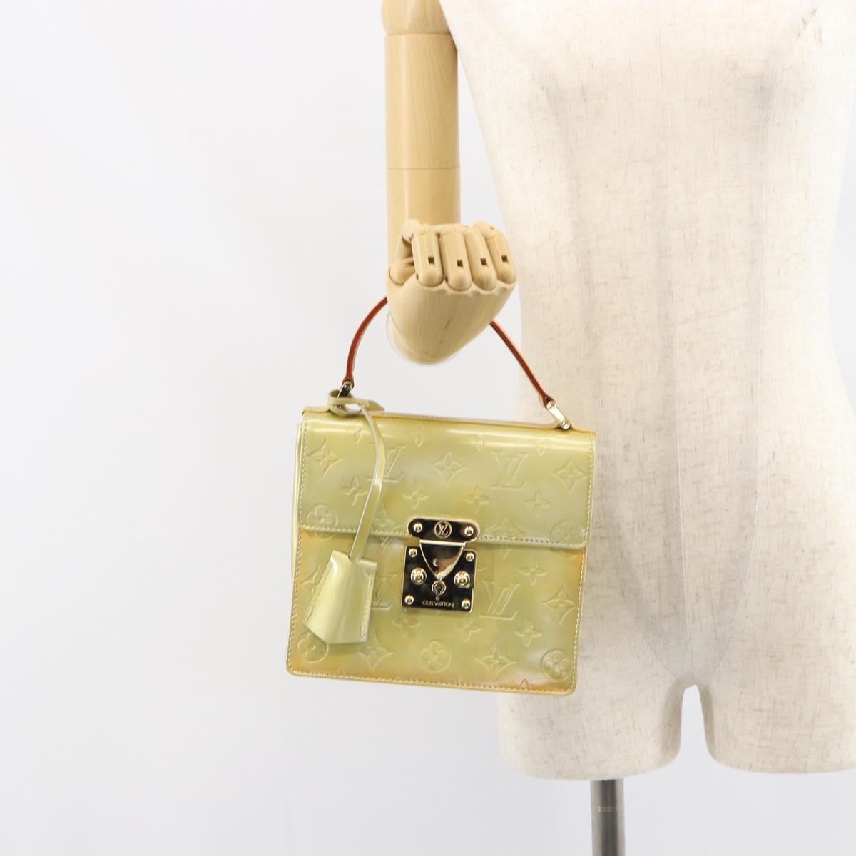 LOUIS VUITTON Monogram Vernis Spring Street Hand Bag Gris M91029 LV Auth gh1570