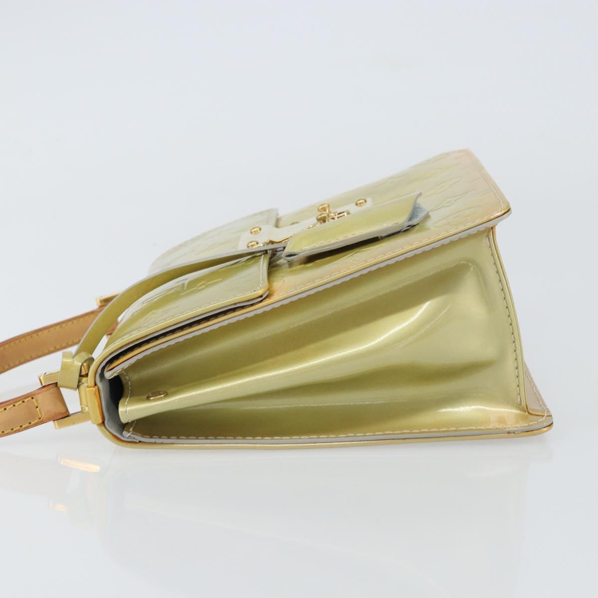 LOUIS VUITTON Monogram Vernis Spring Street Hand Bag Gris M91029 LV Auth gh1570