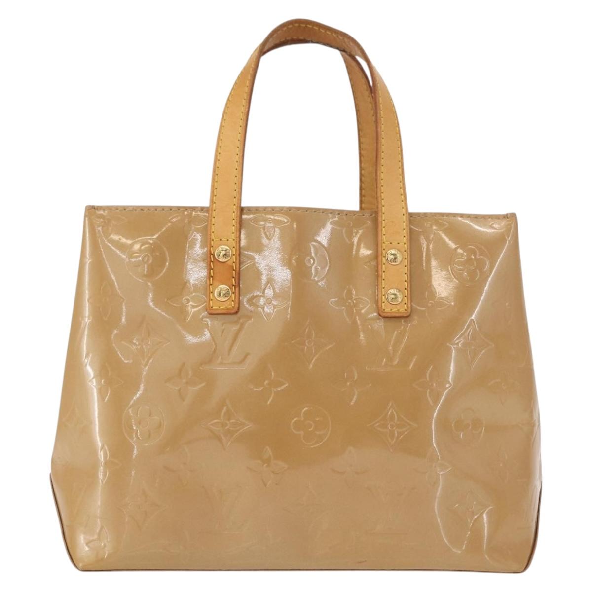 LOUIS VUITTON Monogram Vernis Reade PM Hand Bag Noisette M91334 LV Auth gh1572