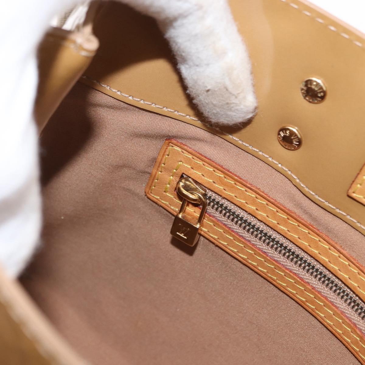 LOUIS VUITTON Monogram Vernis Reade PM Hand Bag Noisette M91334 LV Auth gh1572