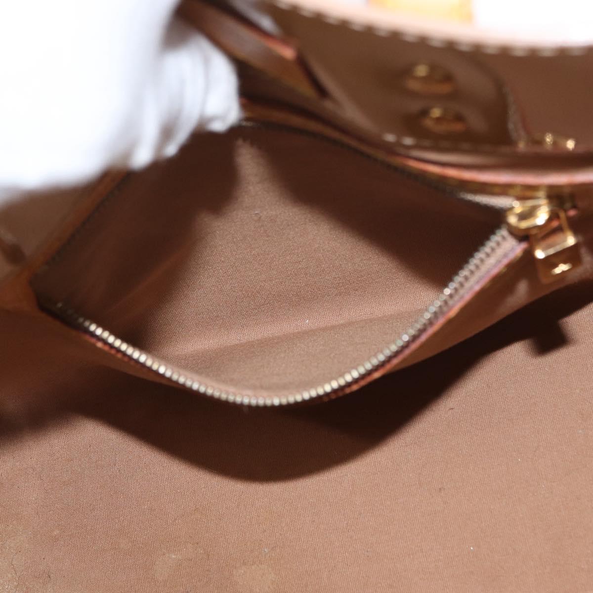 LOUIS VUITTON Monogram Vernis Reade PM Hand Bag Noisette M91334 LV Auth gh1572