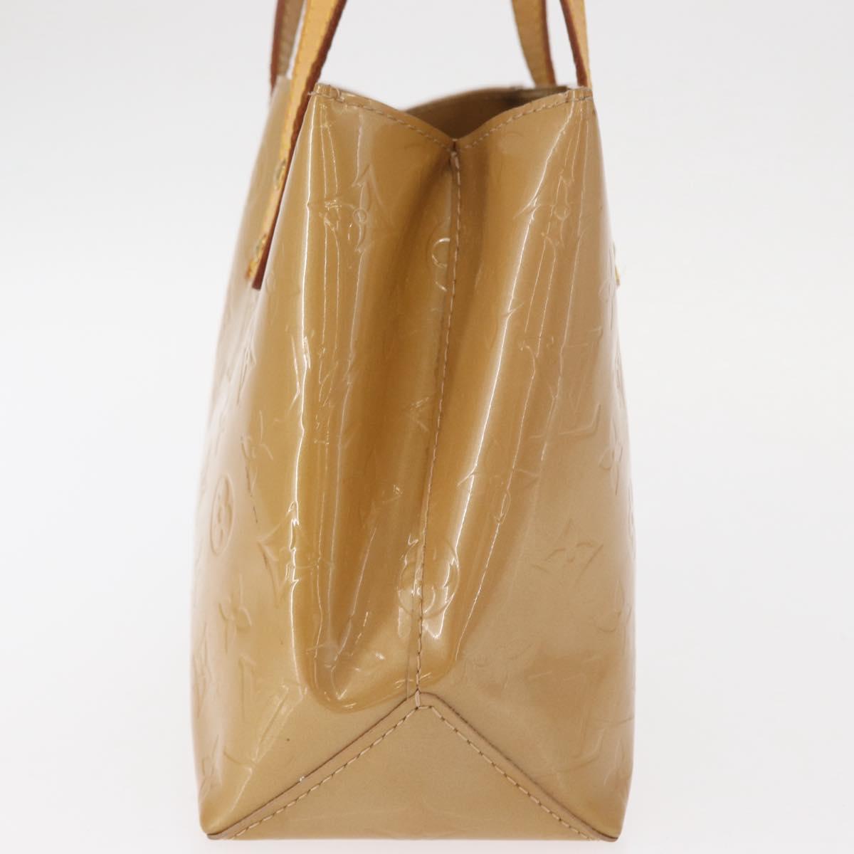 LOUIS VUITTON Monogram Vernis Reade PM Hand Bag Noisette M91334 LV Auth gh1572