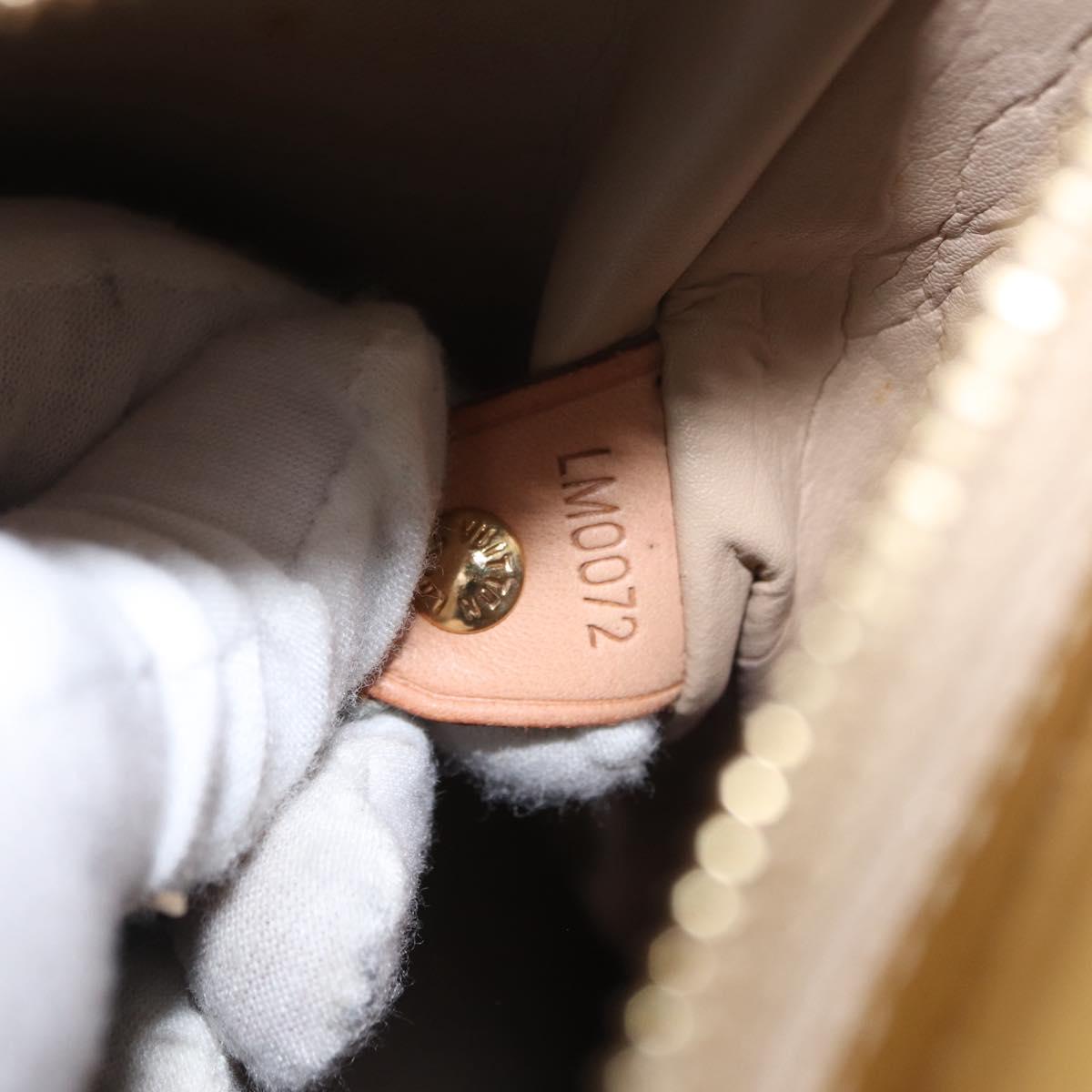 LOUIS VUITTON Monogram Vernis Houston Hand Bag Beige M91004 LV Auth gh1582