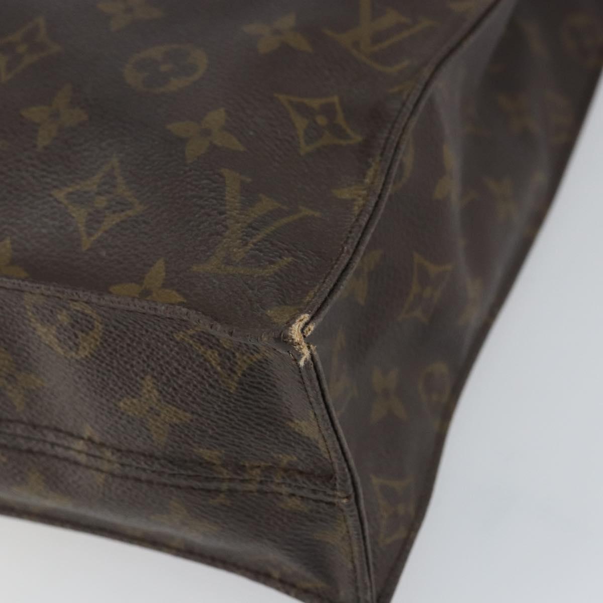 LOUIS VUITTON Monogram Sac Plat Hand Bag M51140 LV Auth gh1604