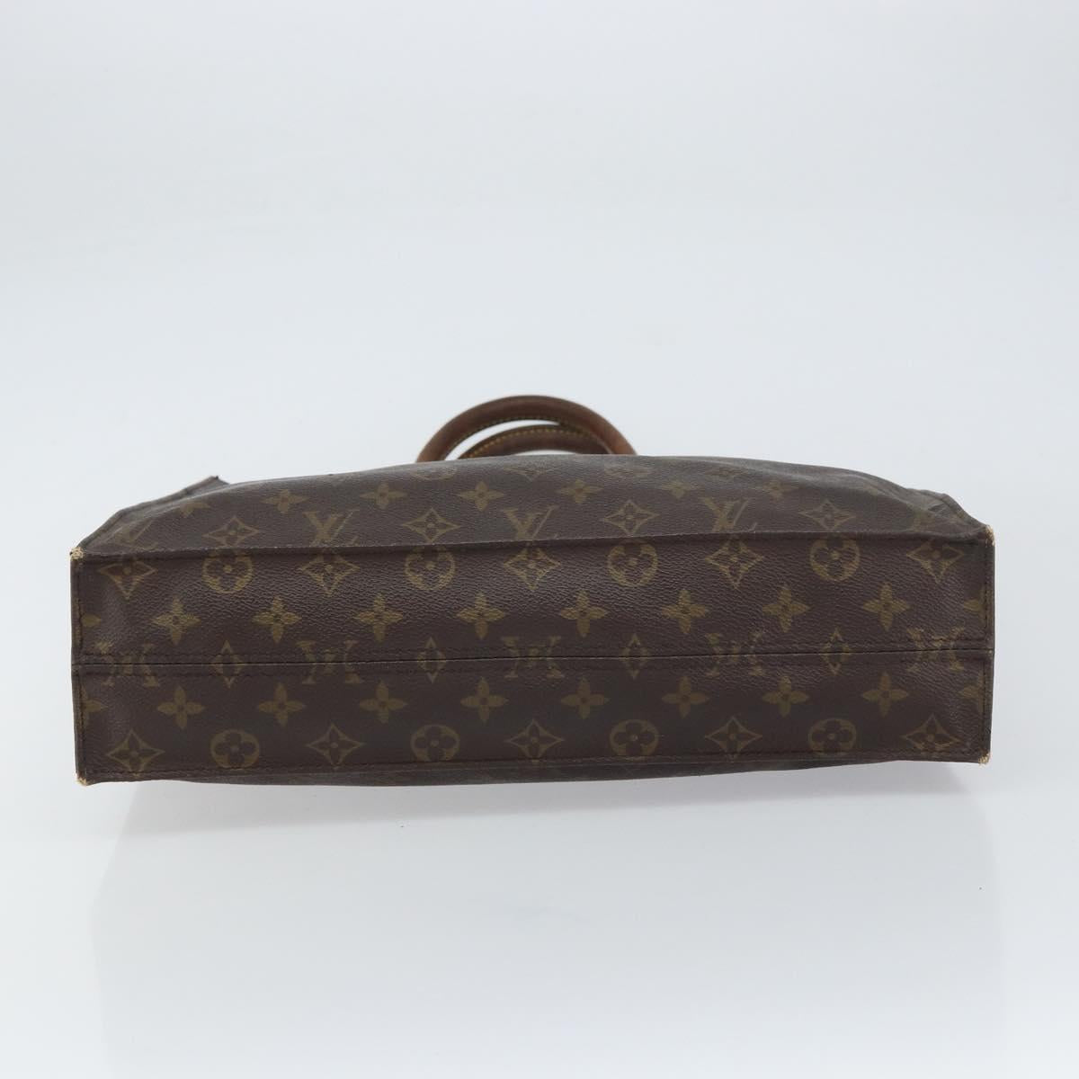 LOUIS VUITTON Monogram Sac Plat Hand Bag M51140 LV Auth gh1604