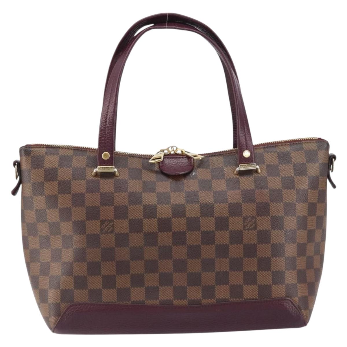 LOUIS VUITTON Damier Ebene Hyde Park Hand Bag N41015 LV Auth gh1610