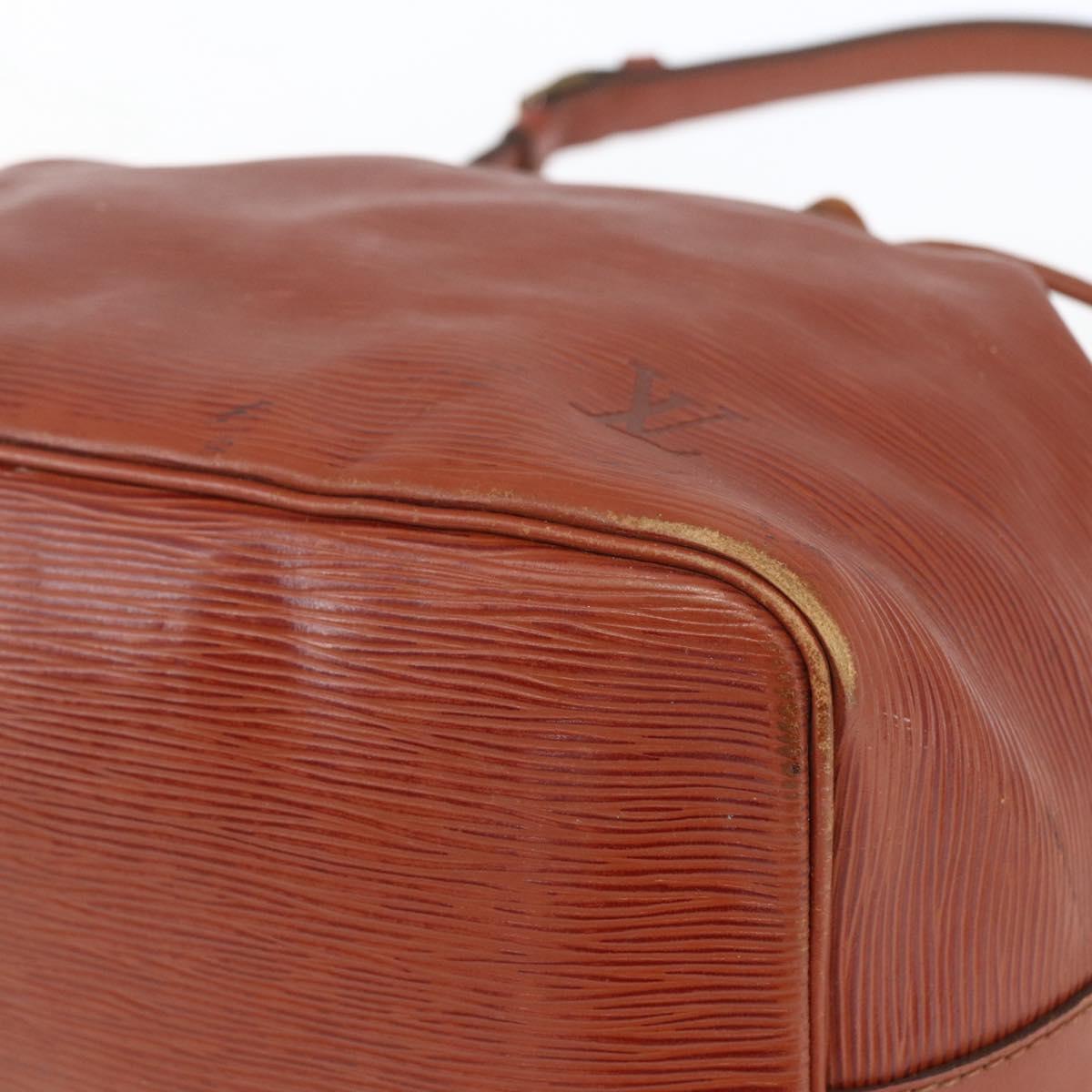 LOUIS VUITTON Epi Petit Noe Shoulder Bag Brown M44103 LV Auth gh1614