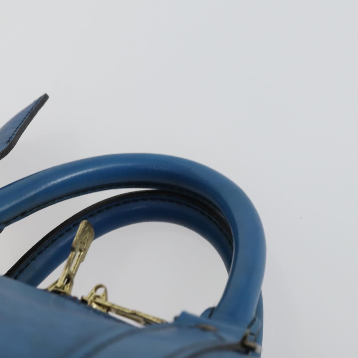 LOUIS VUITTON Epi Keepall 50 Boston Bag Blue M42965 LV Auth gh1615