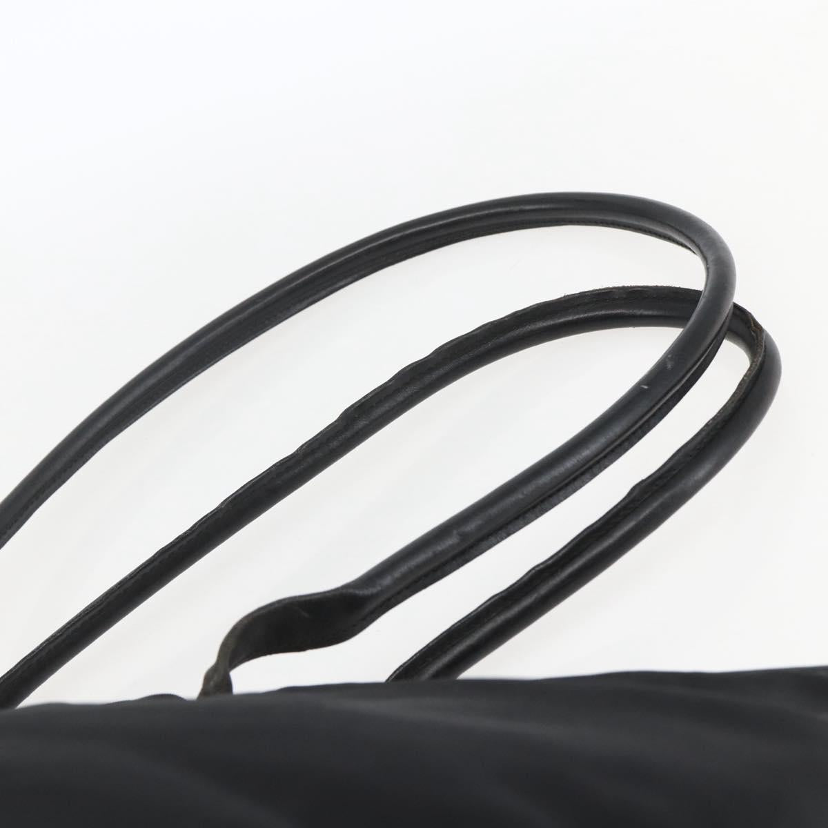 GUCCI Tote Bag Nylon Black Silver 002 2123 0455 Auth gh1622