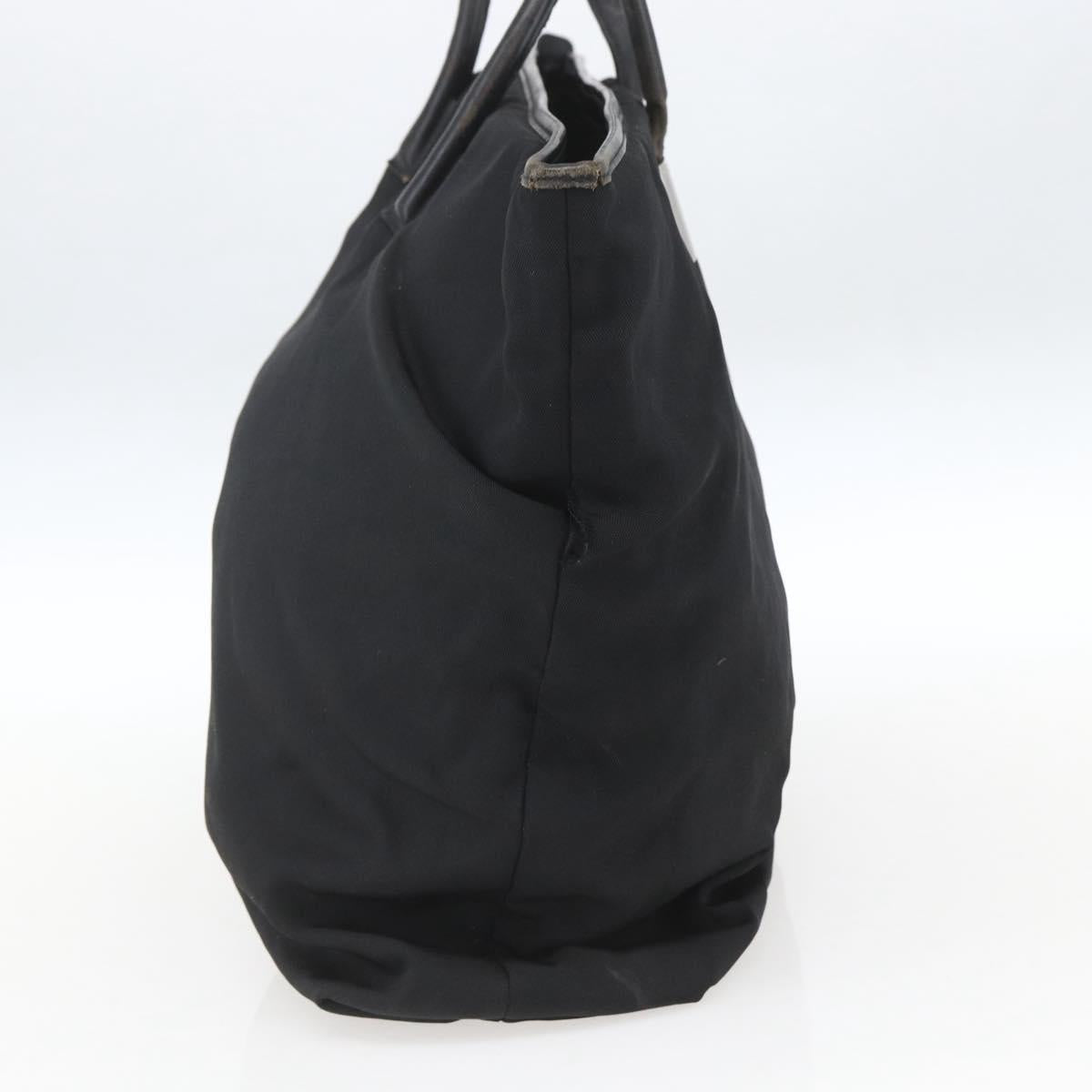 GUCCI Tote Bag Nylon Black Silver 002 2123 0455 Auth gh1622