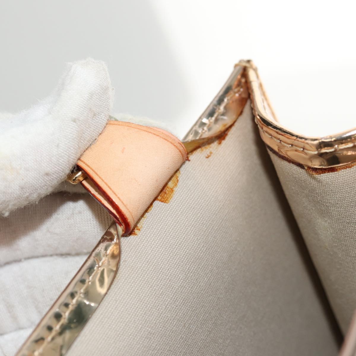 LOUIS VUITTON Monogram Miroir Sac Plat Hand Bag Gold Dore M40268 LV Auth gh1625SAV