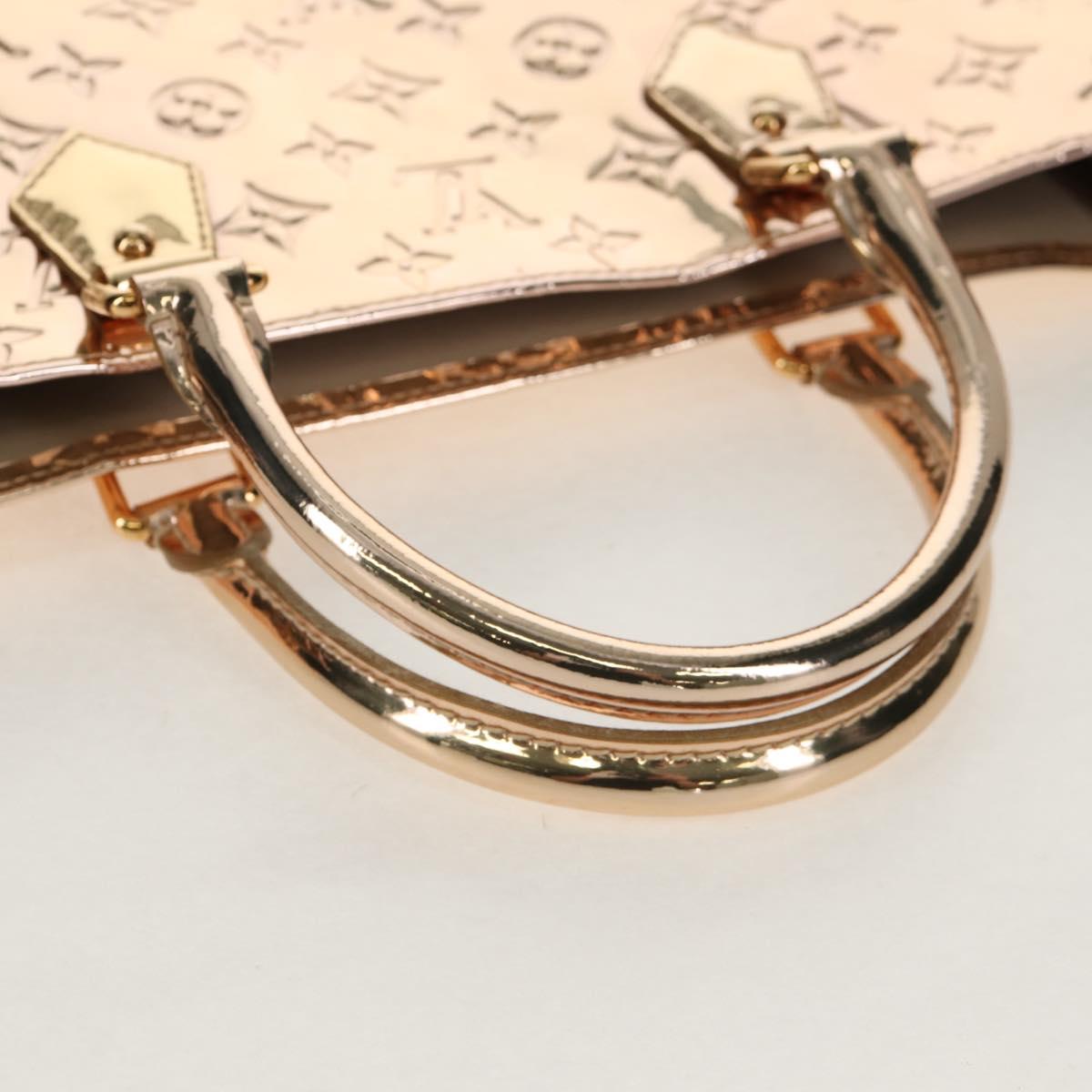 LOUIS VUITTON Monogram Miroir Sac Plat Hand Bag Gold Dore M40268 LV Auth gh1625SAV