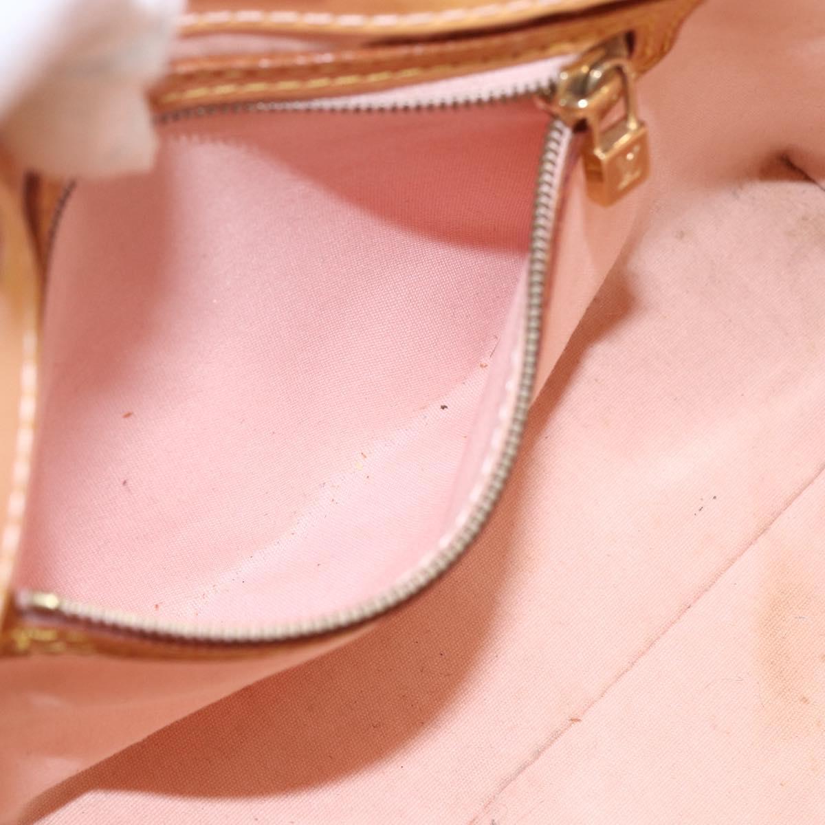 LOUIS VUITTON Monogram Vernis Reade PM Bag Marshmallow Pink M91306 Auth gh1626