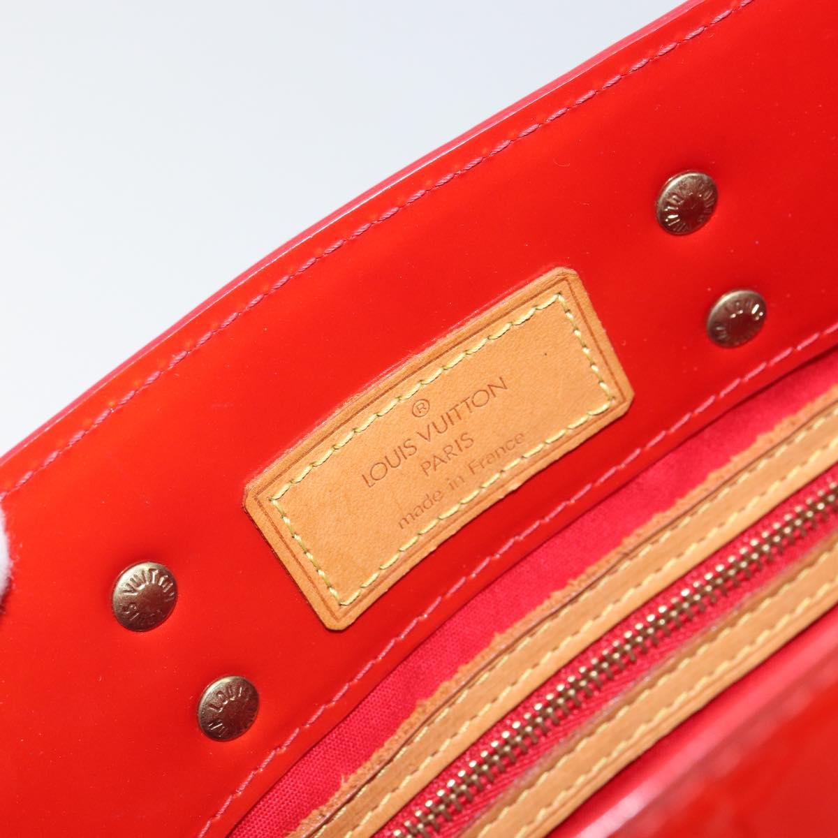 LOUIS VUITTON Monogram Vernis Reade PM Hand Bag Red Rouge M91088 LV Auth gh1641