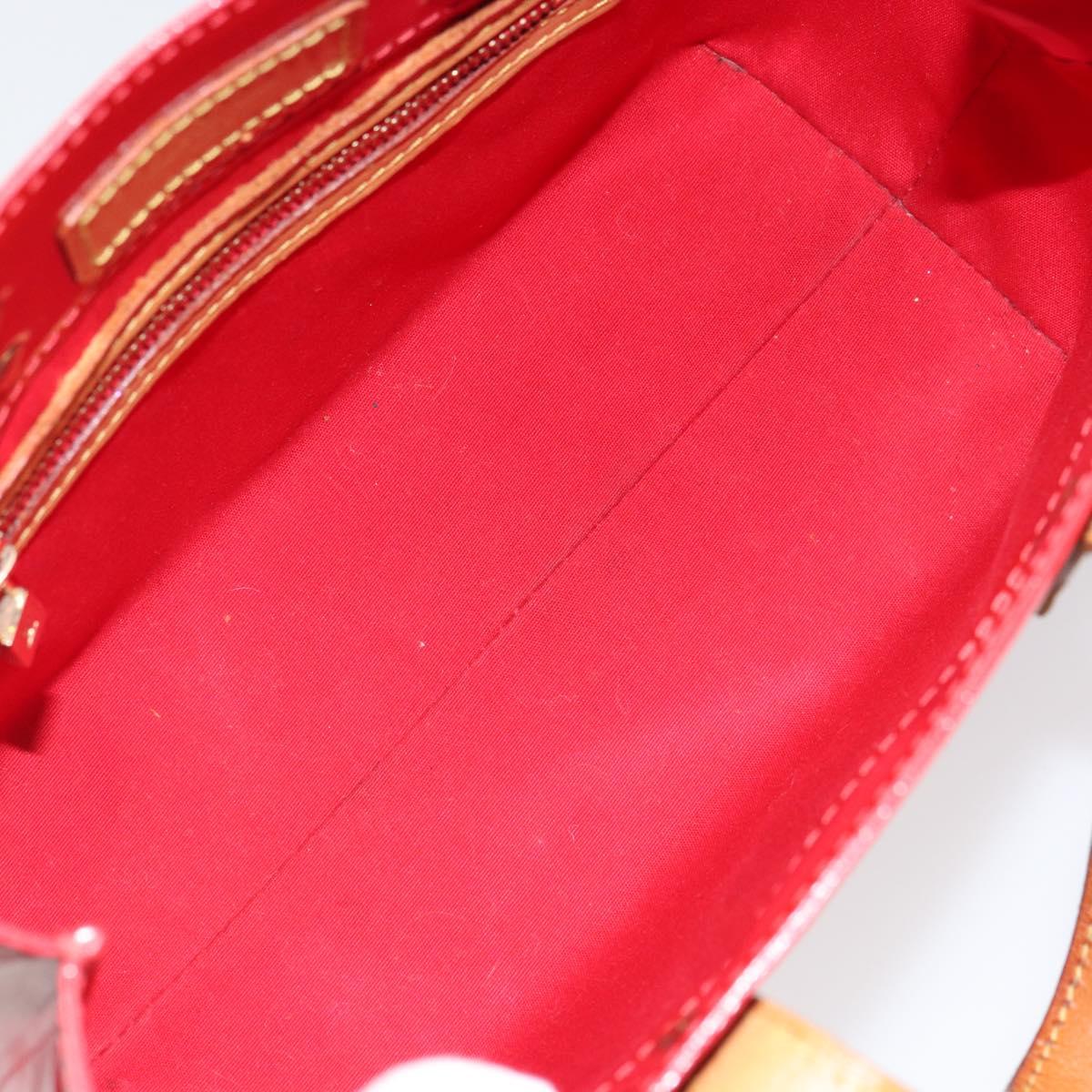 LOUIS VUITTON Monogram Vernis Reade PM Hand Bag Red Rouge M91088 LV Auth gh1641