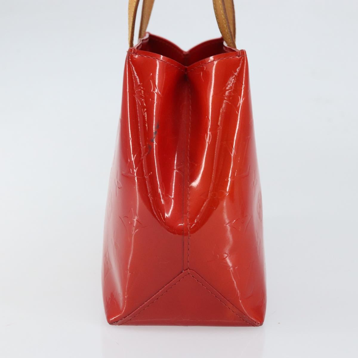 LOUIS VUITTON Monogram Vernis Reade PM Hand Bag Red Rouge M91088 LV Auth gh1641