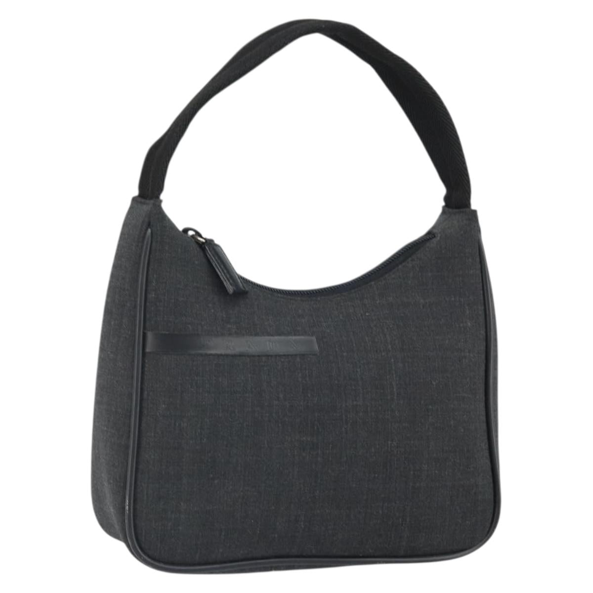 PRADA Sports Accessory Pouch Canvas Gray Auth gh1644