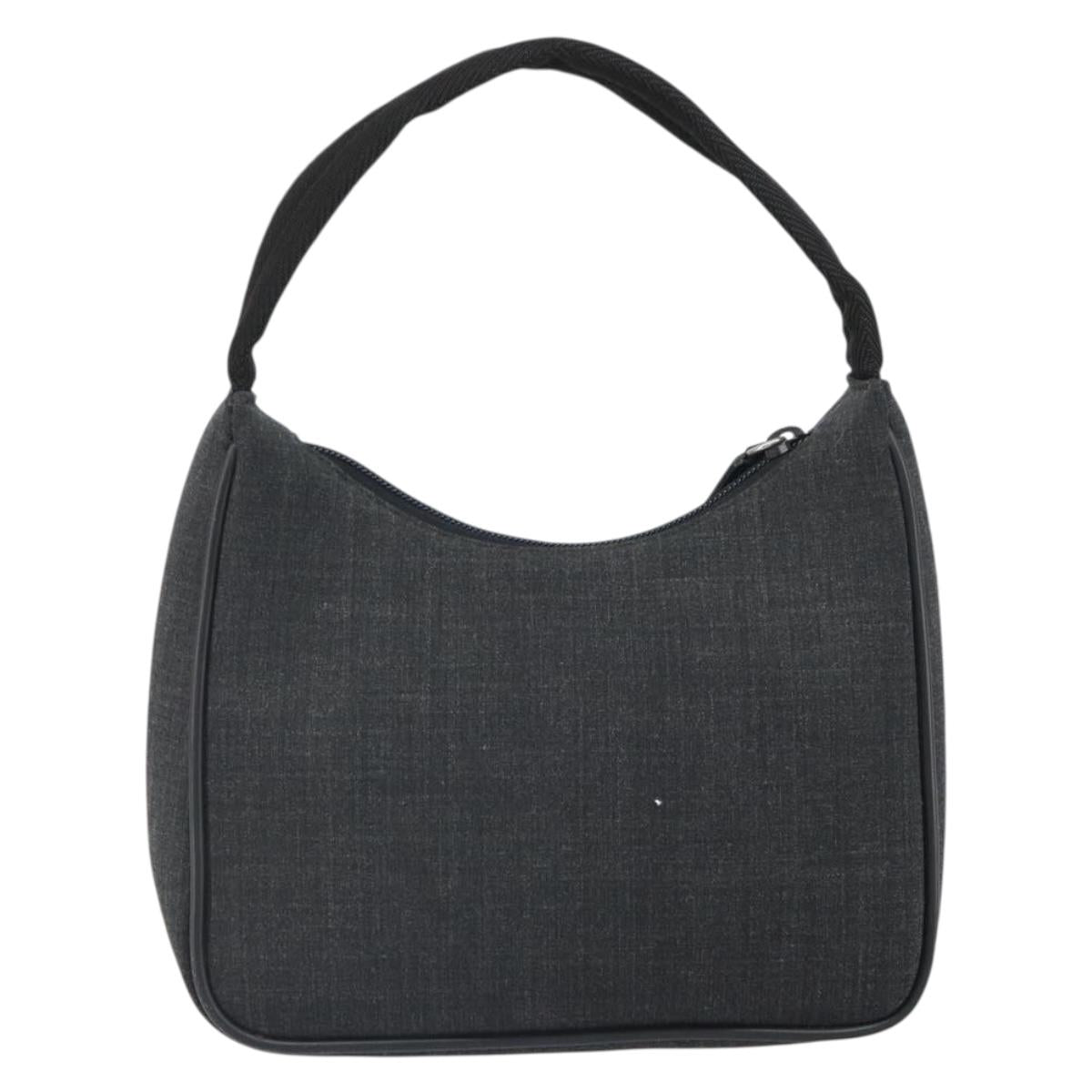 PRADA Sports Accessory Pouch Canvas Gray Auth gh1644