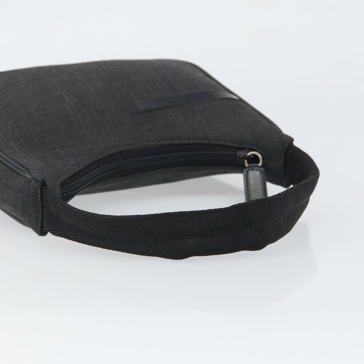 PRADA Sports Accessory Pouch Canvas Gray Auth gh1644