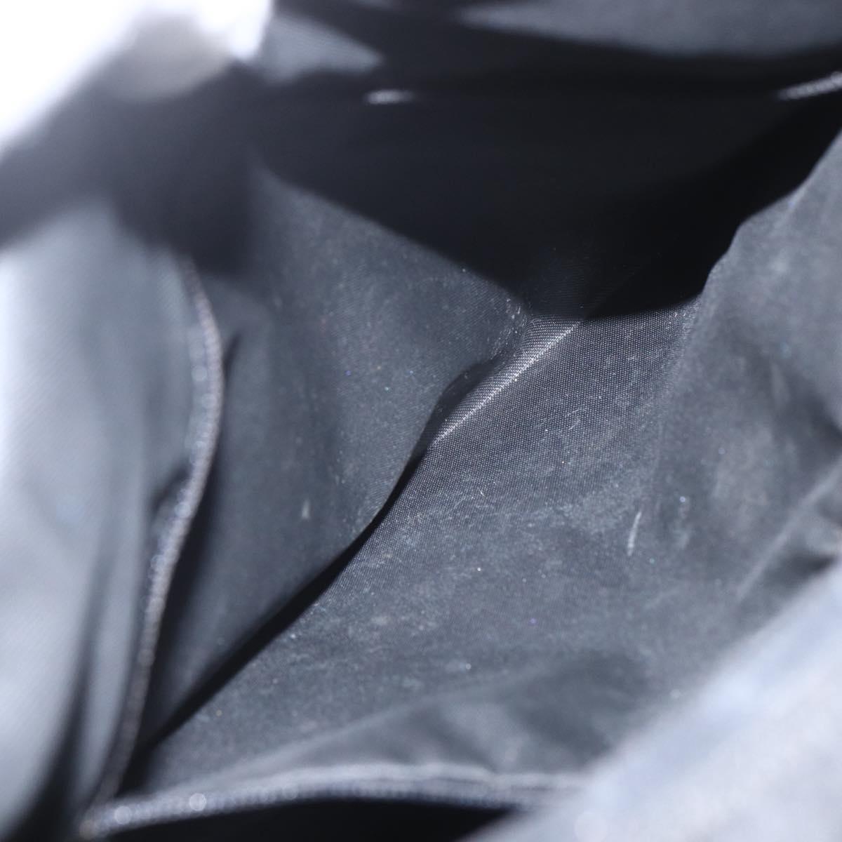 GUCCI GG Canvas Shoulder Bag Black Silver 001 3766 Auth gh1647