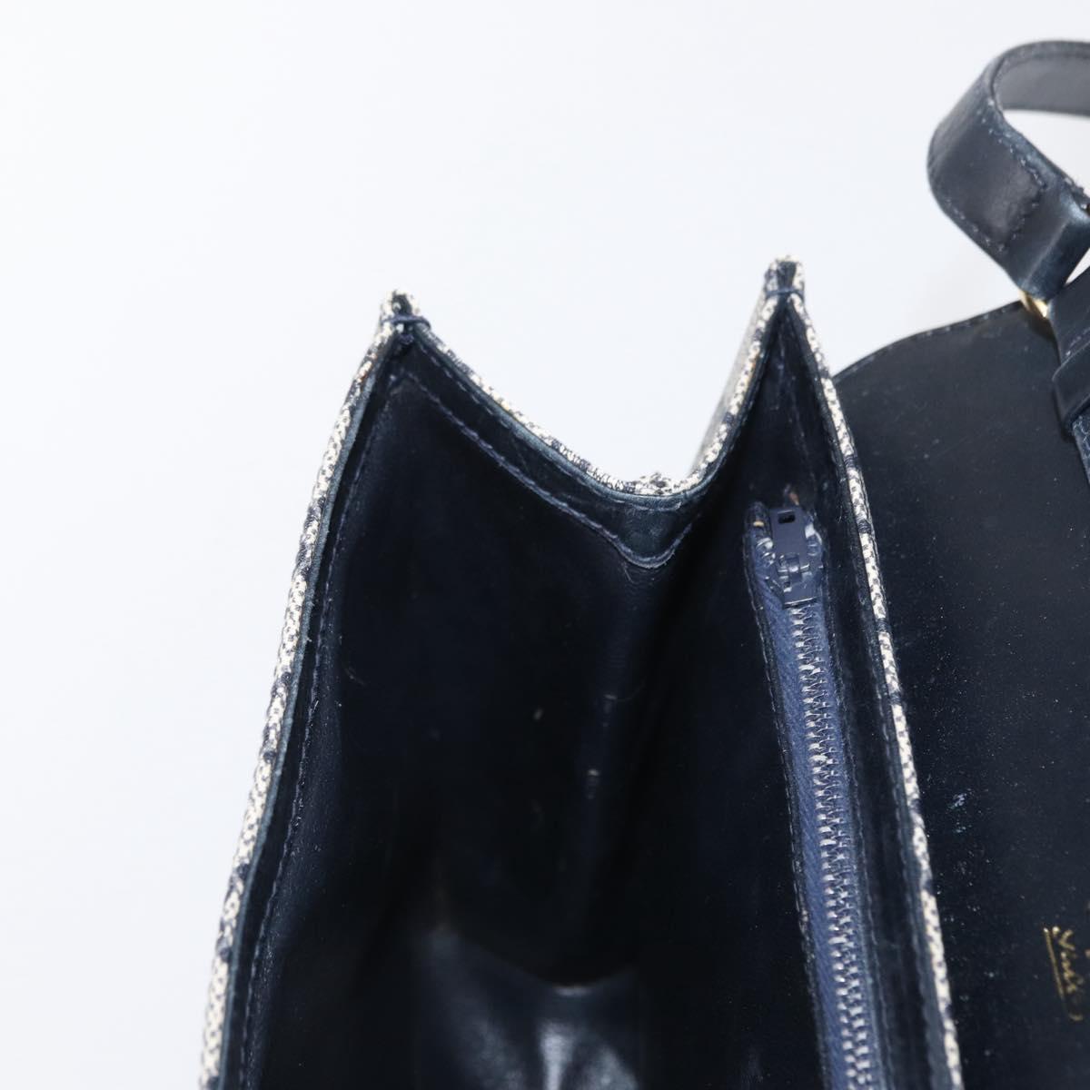 GUCCI GG Supreme Shoulder Bag PVC Navy Gold Auth gh1657