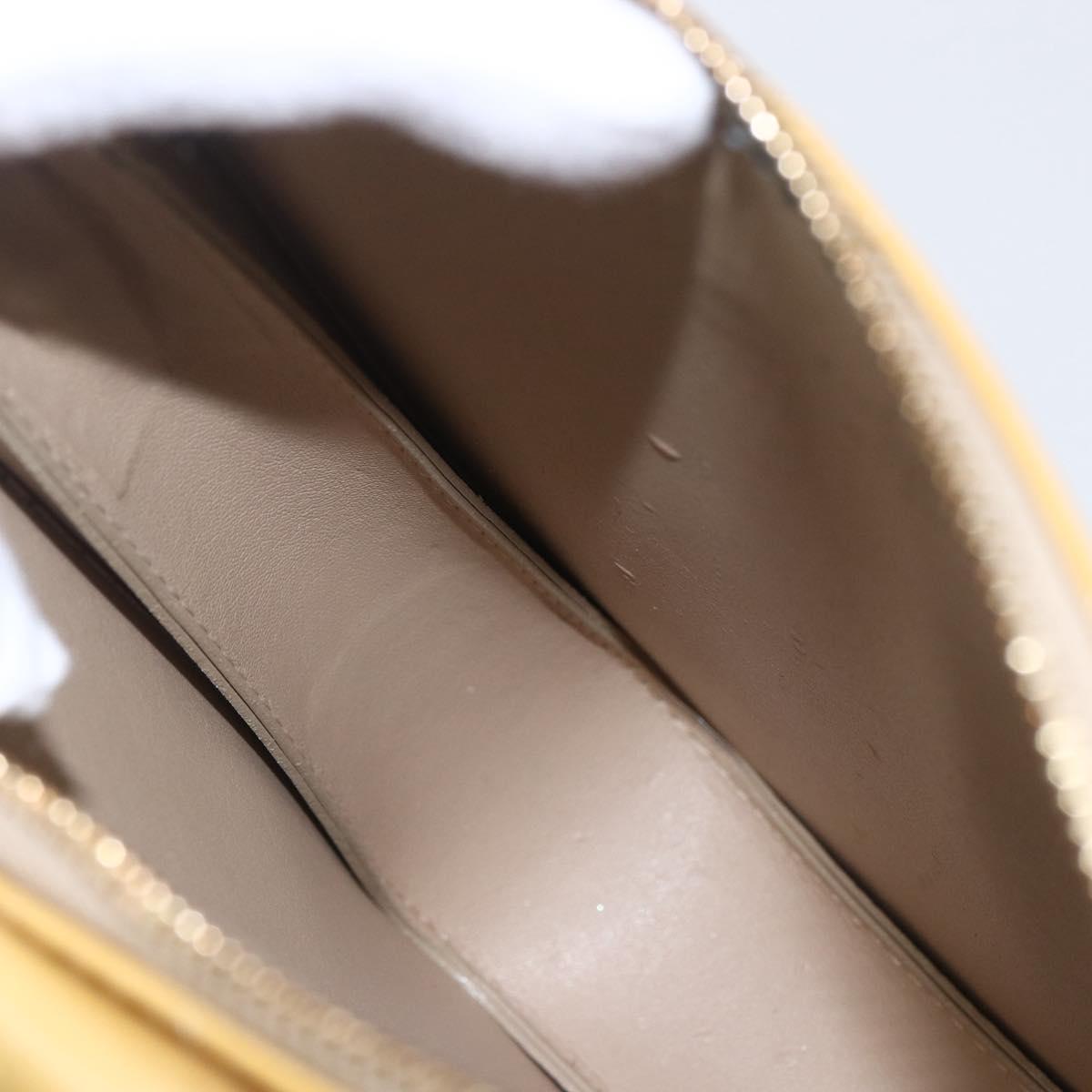 LOUIS VUITTON Monogram Vernis Motto Accessory Pouch Beige M91136 LV Auth gh1669