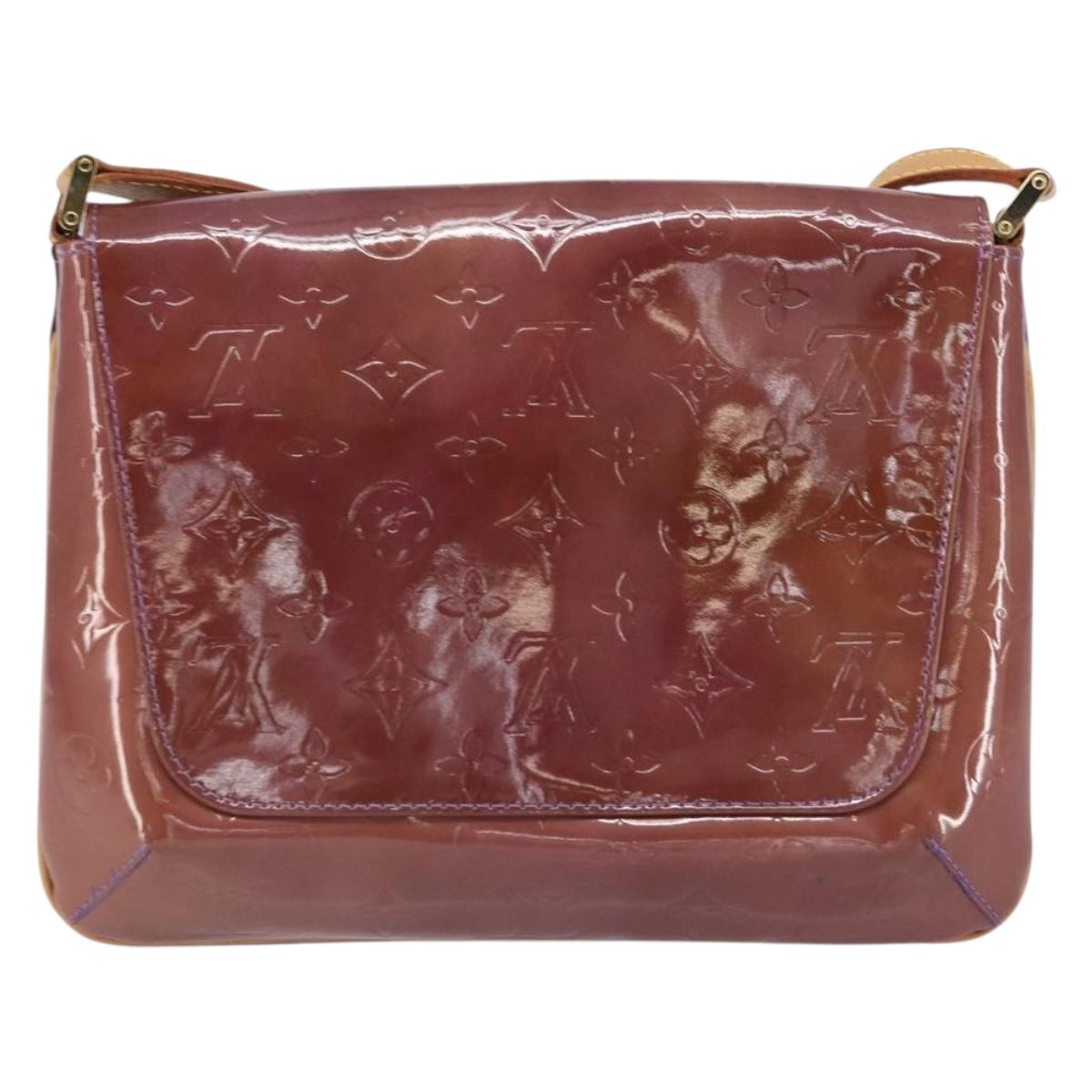 LOUIS VUITTON Monogram Vernis Thompson Street Bag Viole M91095 LV Auth gh1674