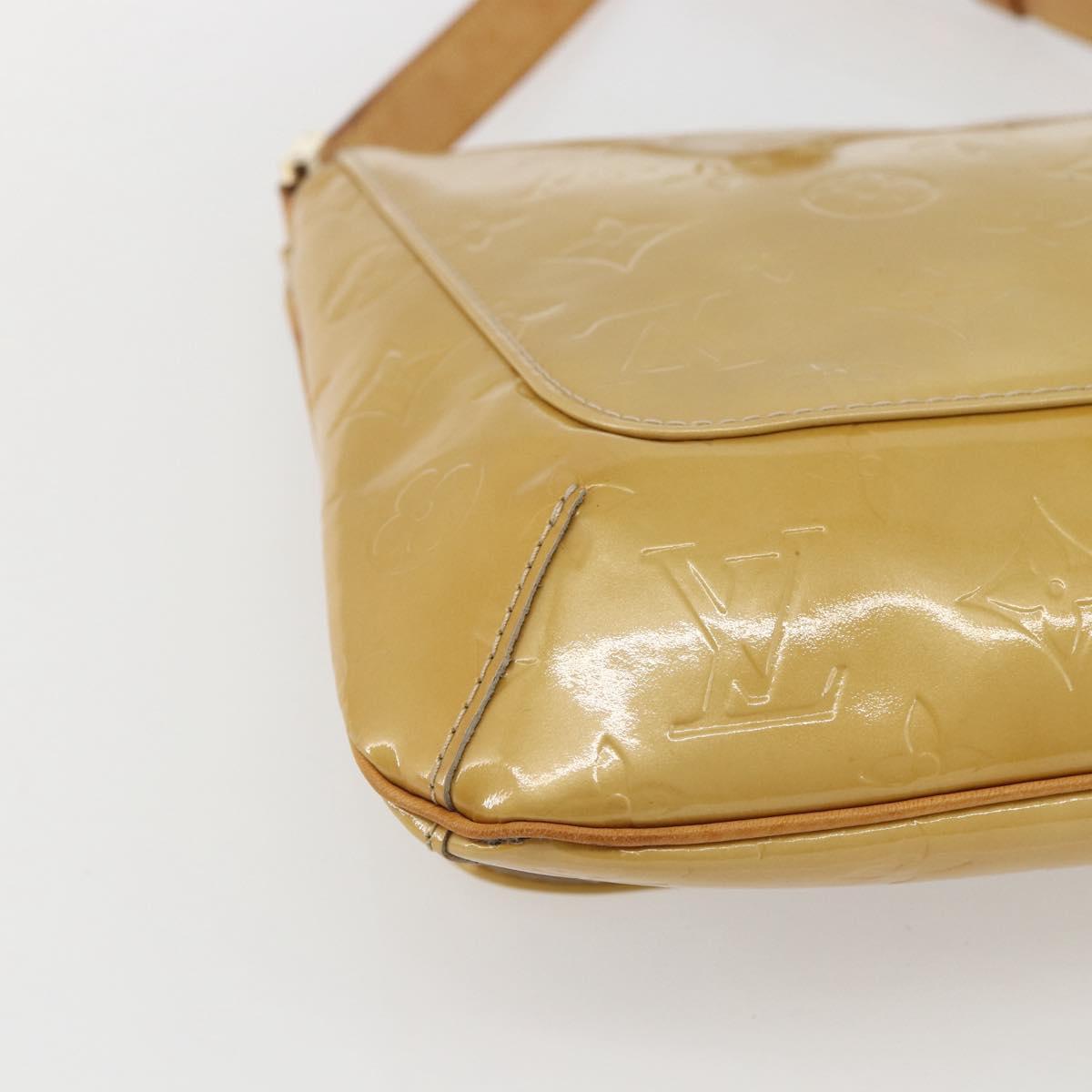 LOUIS VUITTON Monogram Vernis Thompson Street Bag Beige M91301 LV Auth gh1675