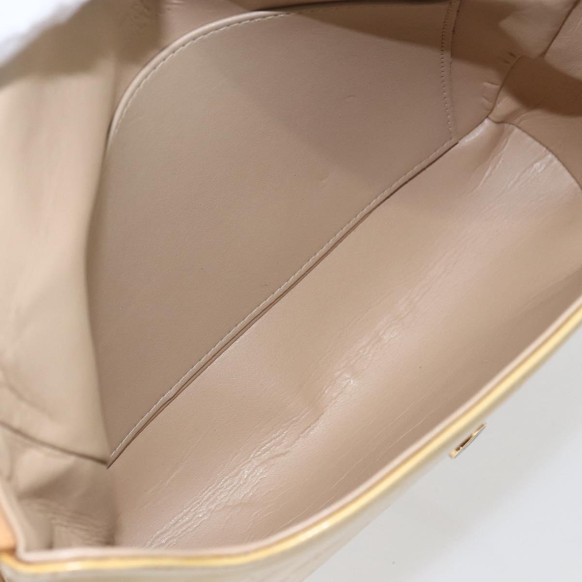 LOUIS VUITTON Monogram Vernis Thompson Street Bag Beige M91301 LV Auth gh1675