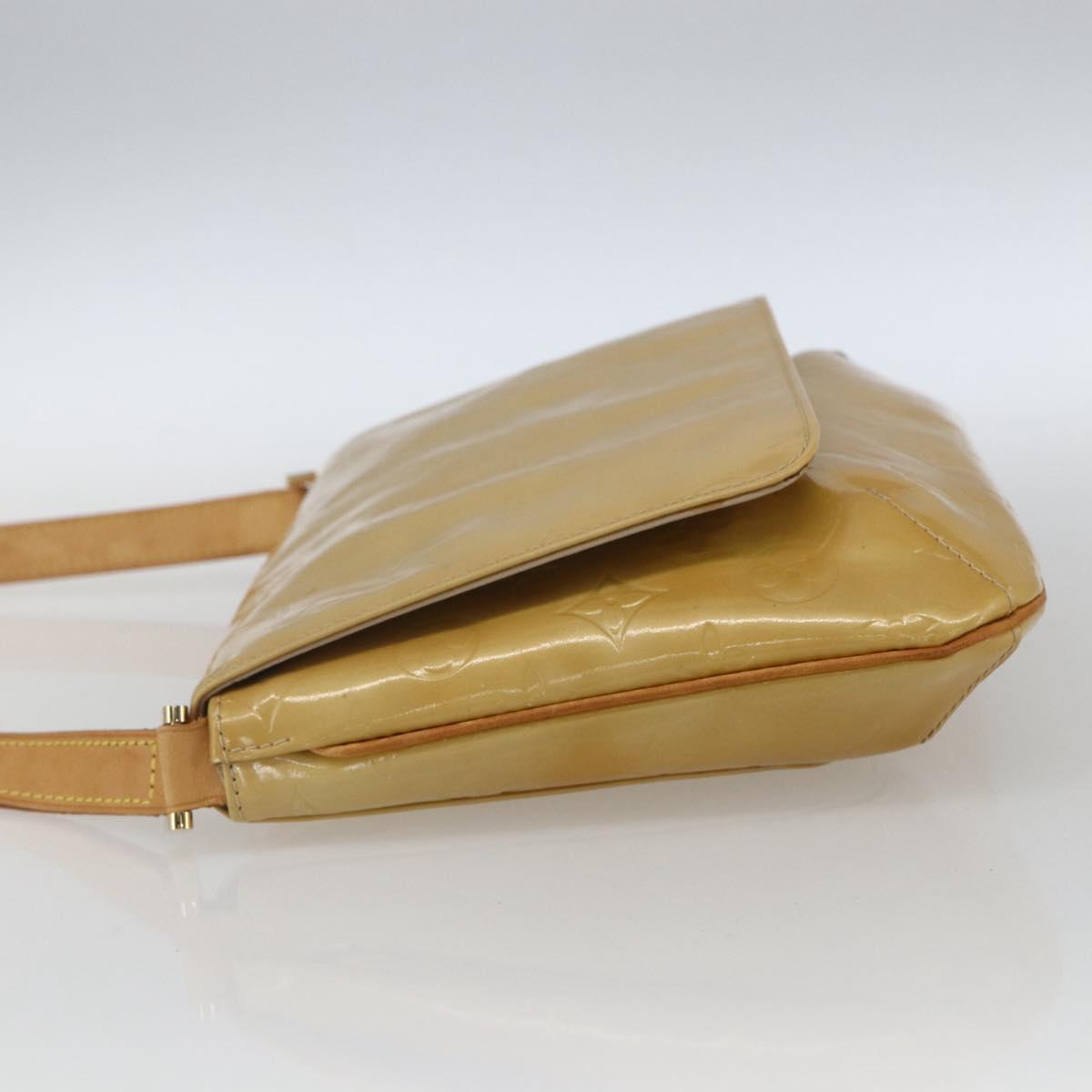LOUIS VUITTON Monogram Vernis Thompson Street Bag Beige M91301 LV Auth gh1675