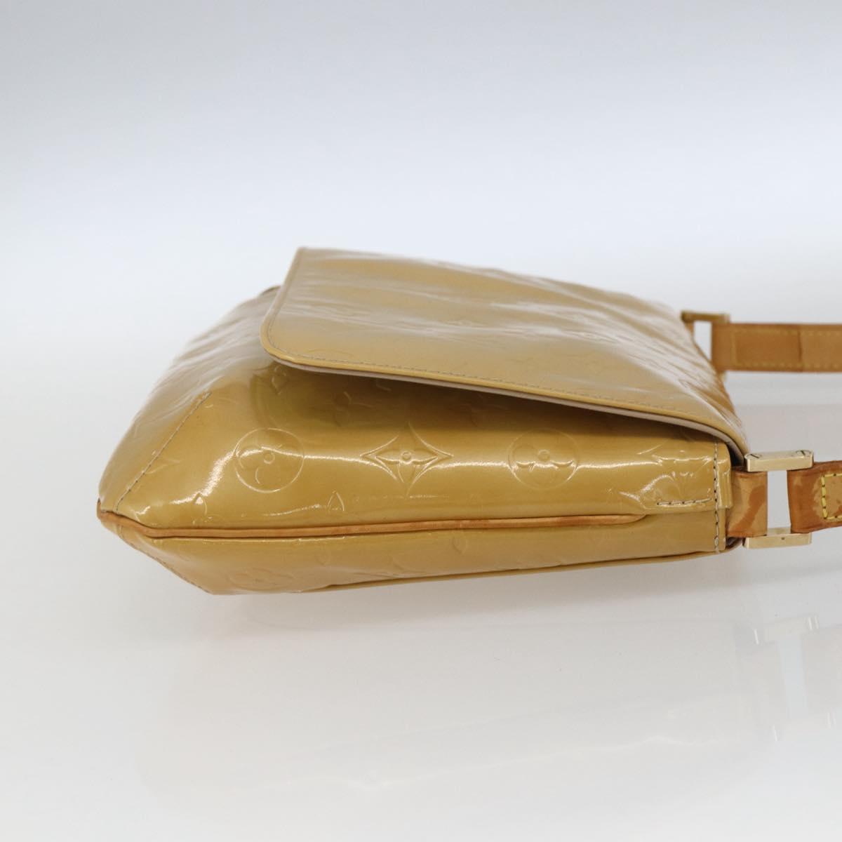 LOUIS VUITTON Monogram Vernis Thompson Street Bag Beige M91301 LV Auth gh1675