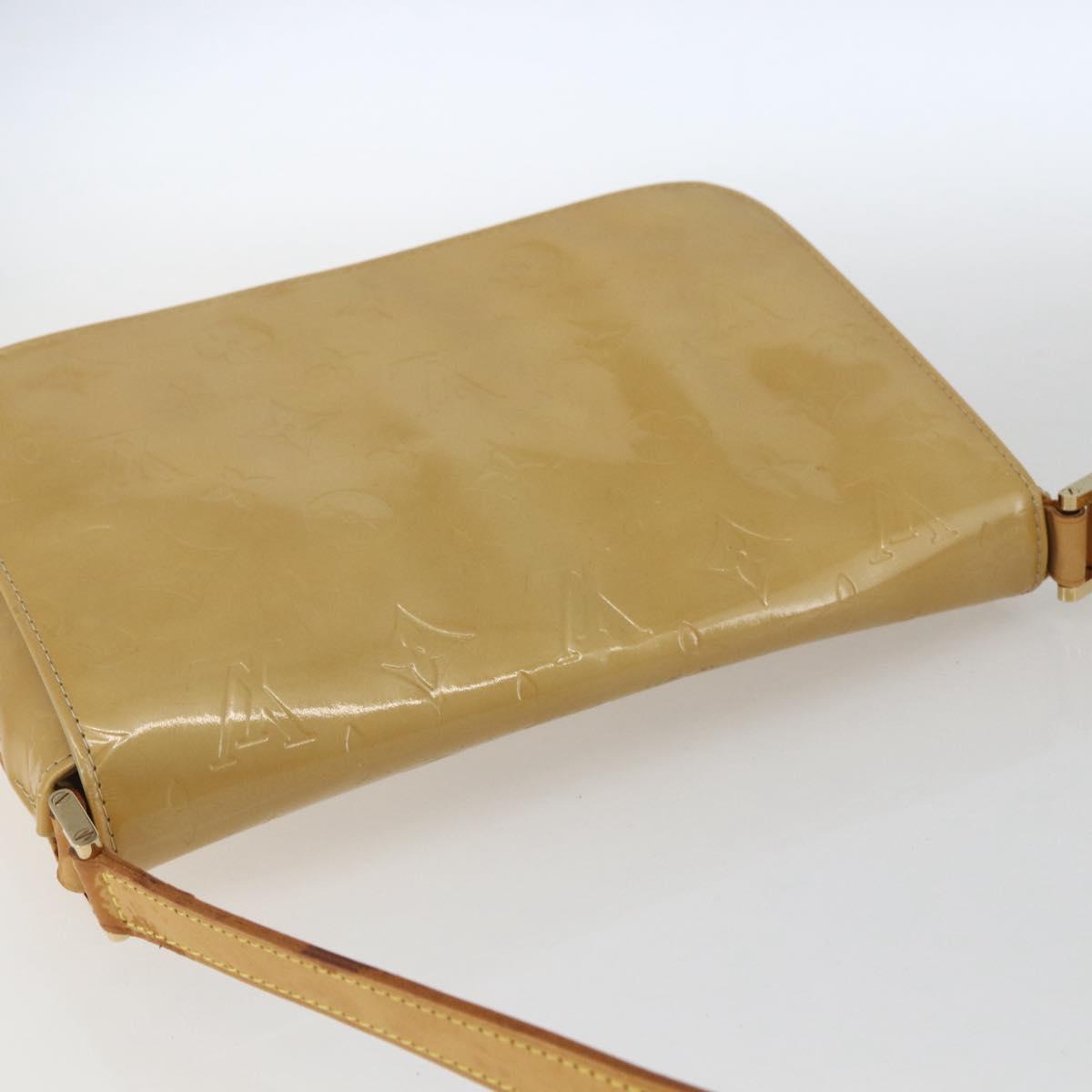 LOUIS VUITTON Monogram Vernis Thompson Street Bag Beige M91301 LV Auth gh1675