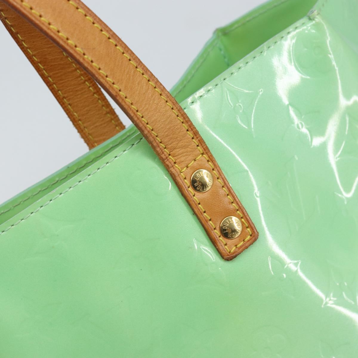 LOUIS VUITTON Monogram Vernis Reade MM Hand Bag Peppermint M91305 LV Auth gh1677
