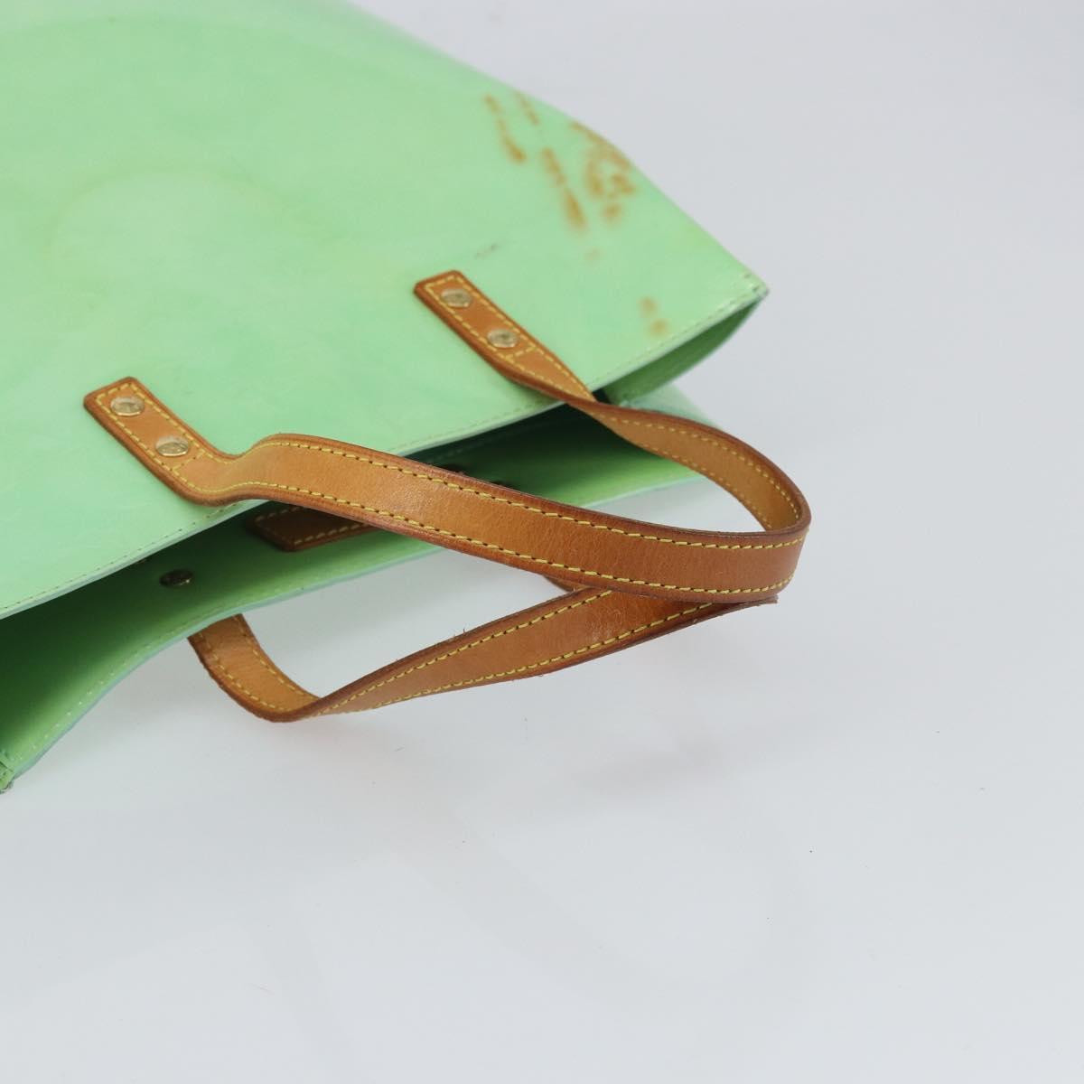 LOUIS VUITTON Monogram Vernis Reade MM Hand Bag Peppermint M91305 LV Auth gh1677