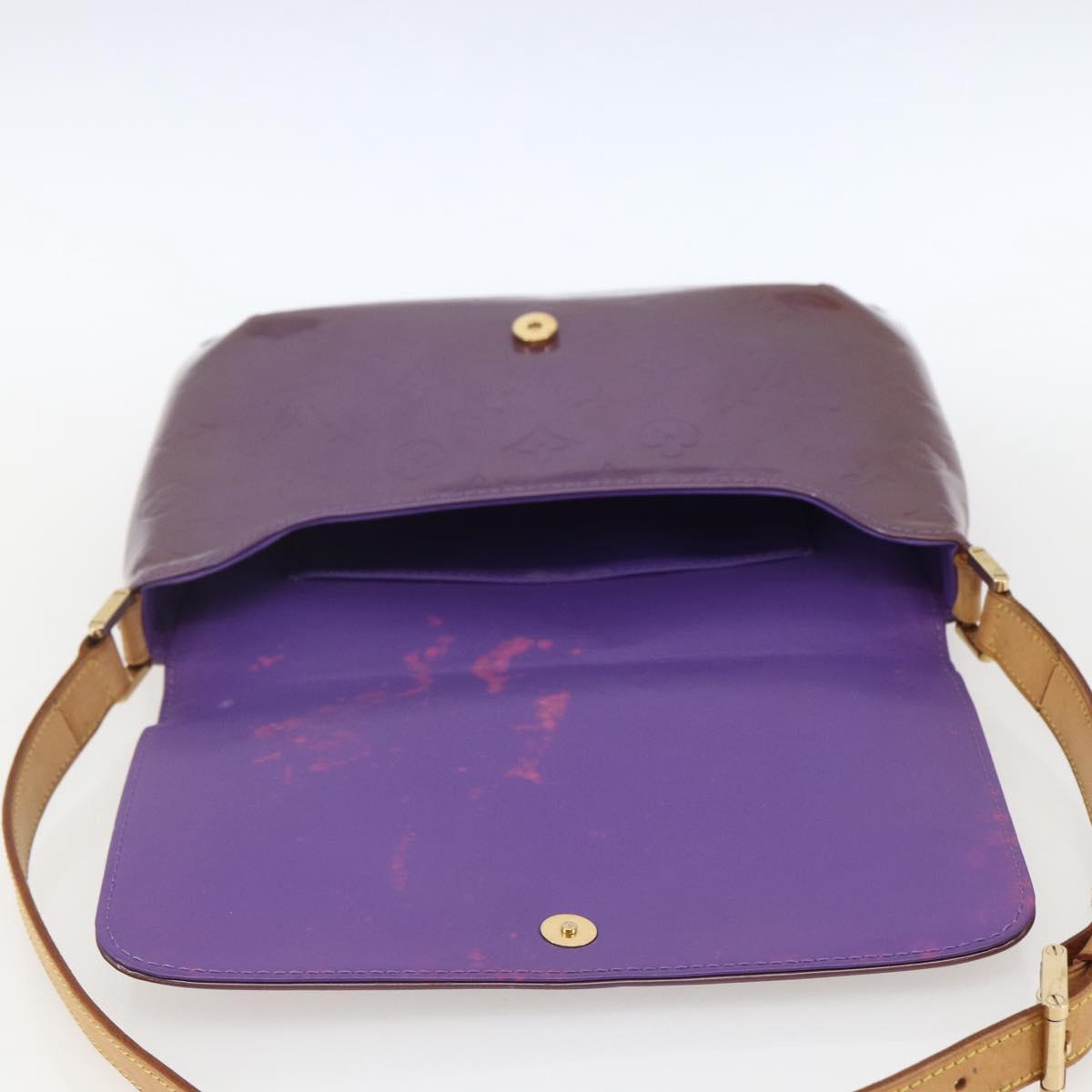 LOUIS VUITTON Monogram Vernis Thompson Street Bag Viole M91095 LV Auth gh1680